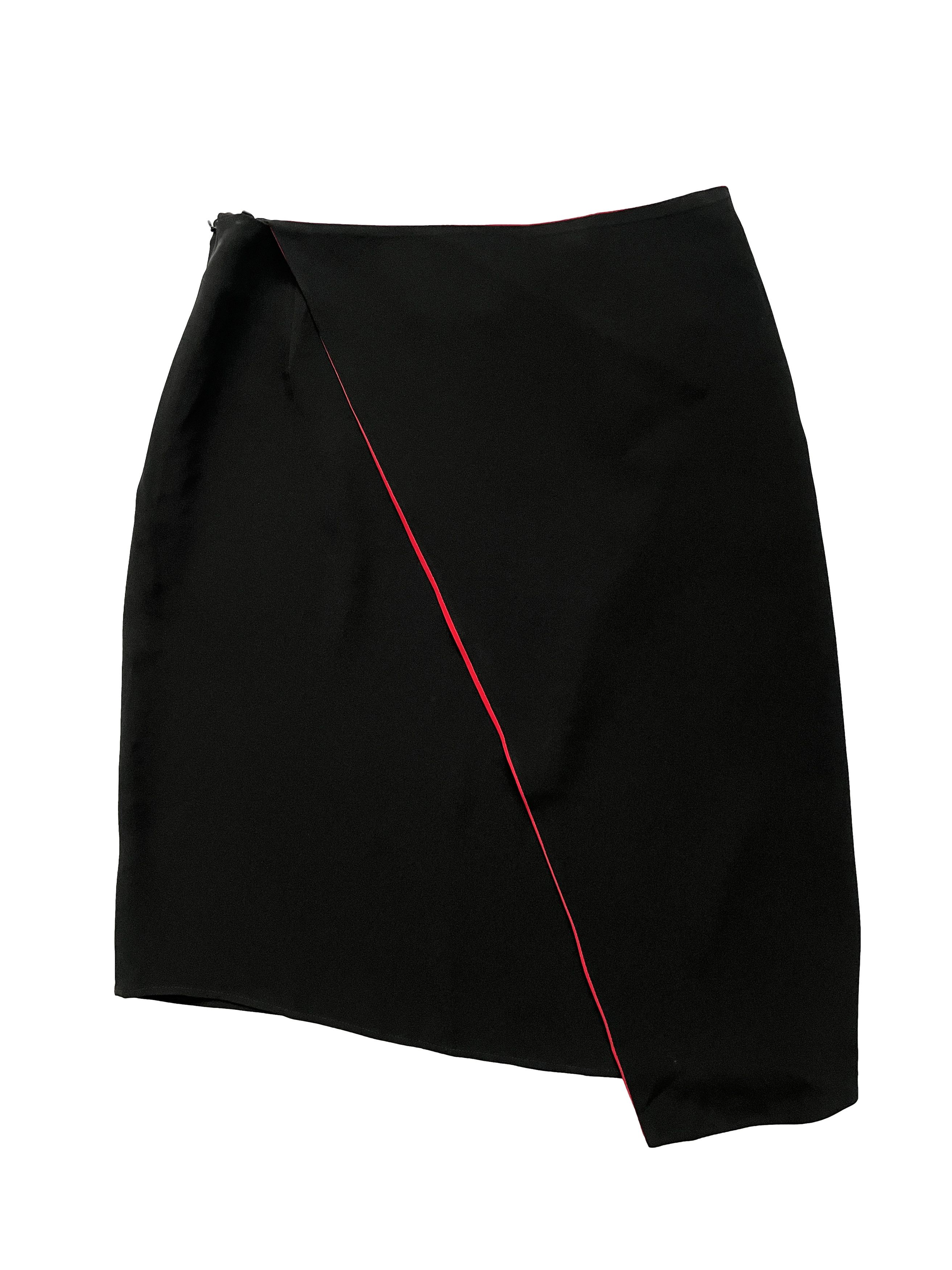Maison Margiela ⚡️QUICK SALE⚡️2008 Margiela Red Black Wrap Around Skirt Size 28" / US 6 / IT 42 - 2 Thumbnail