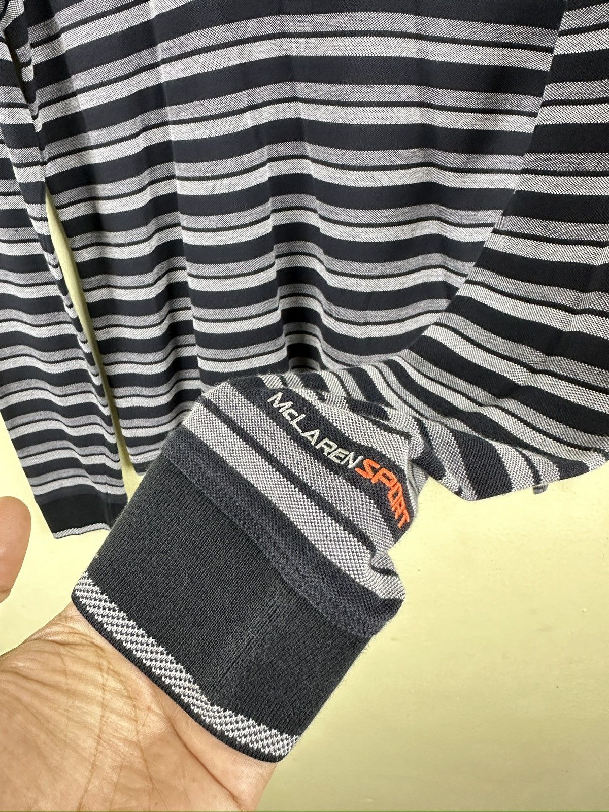 Hugo Boss × Malcolm McLaren Hugo Boss X Mc Laren Sport Stripe Polo Shirt A187 Size US M / EU 48-50 / 2 - 4 Thumbnail