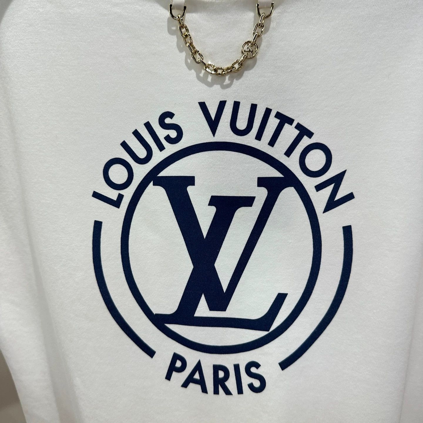 Louis Vuitton Louis Vuitton apr670 LV Print Chain SS M Cotton Size M / US 6-8 / IT 42-44 - 6 Thumbnail