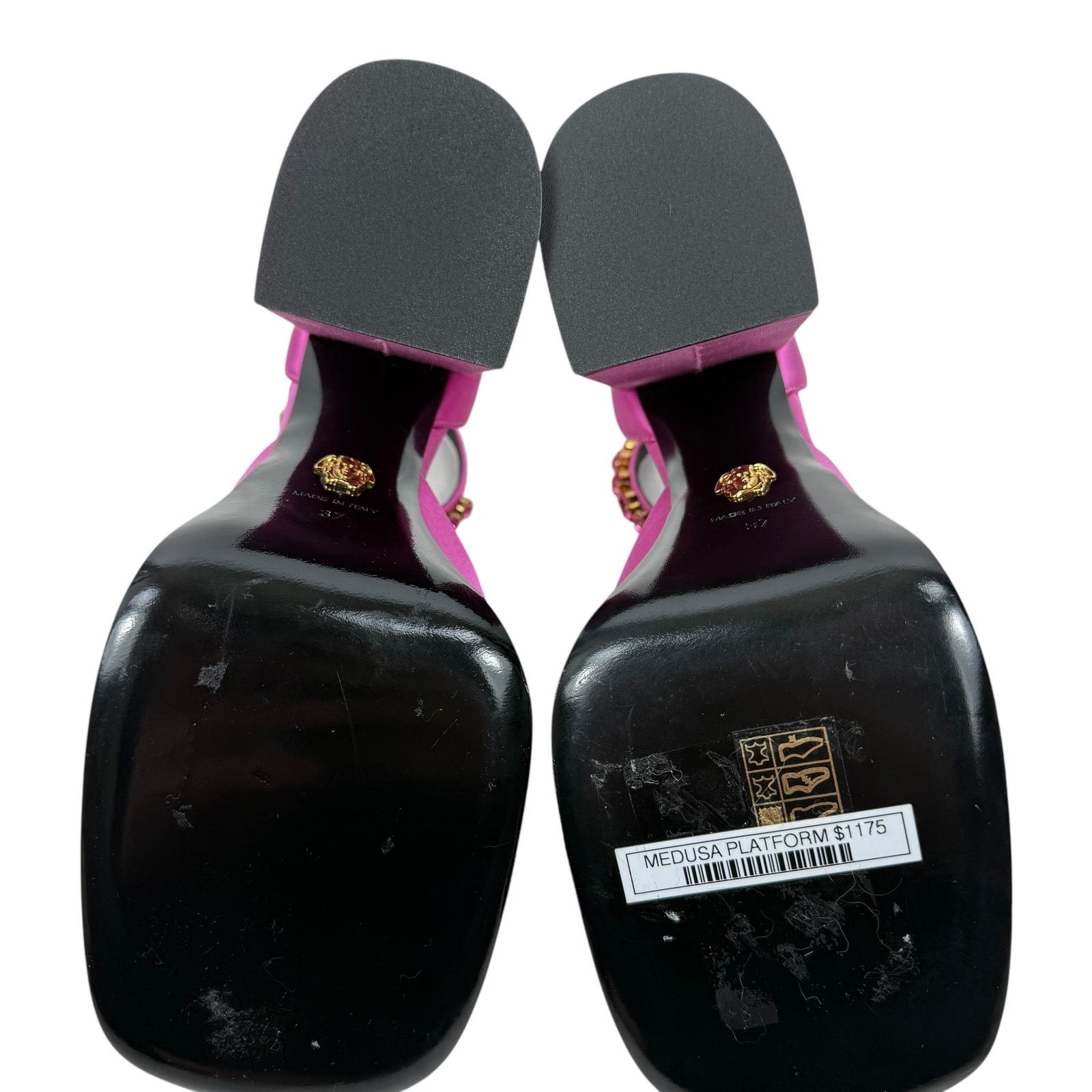 Versace NEW Versace Aevital Medusa Platform Crystals Pumps Pink 37 Size US 7 / IT 37 - 11 Thumbnail