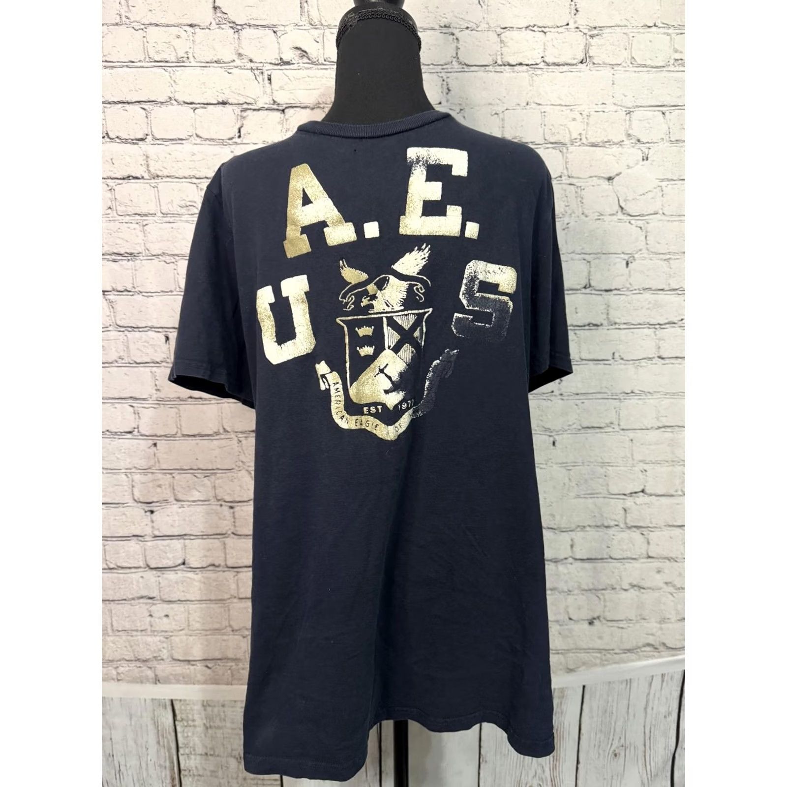 American Eagle Outfitters VINTAGE American Eagle Outfitters T-Shirt Graphic Print Crew Neck XL Black Mens Size US XL / EU 56 / 4 - 6 Thumbnail