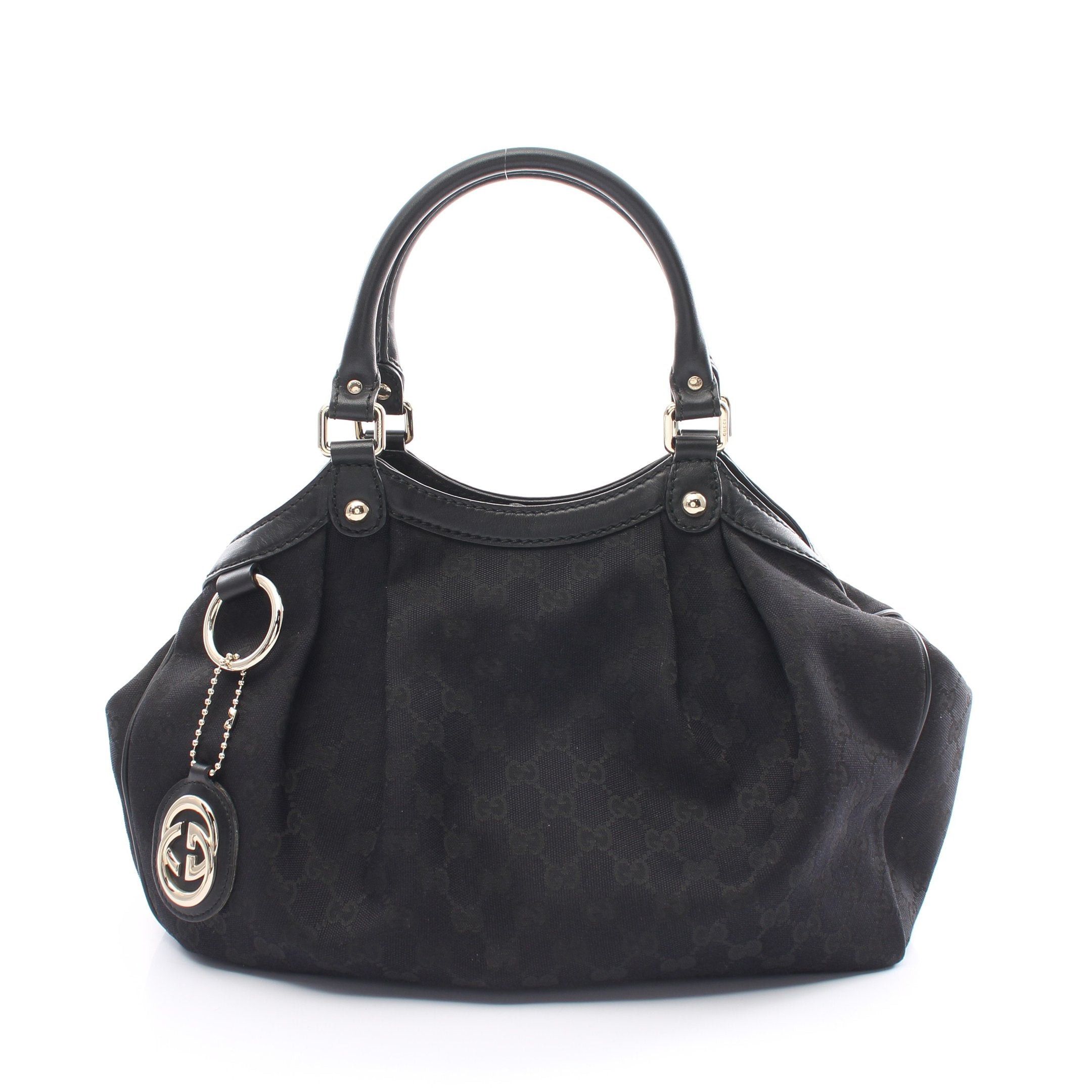 Gucci Gucci Sukey Gg Canvas Handbag Leather Black Size ONE SIZE - 1 Thumbnail