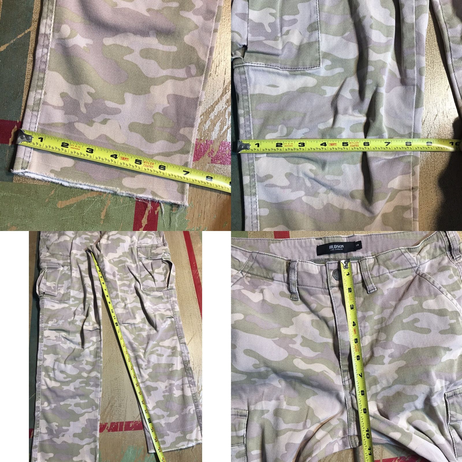 Vintage Hudson Cargo Pants Camouflage Womens Tag 28 X 27 Inseam Scam Wash Code Size 28" / US 6 / IT 42 - 8 Thumbnail