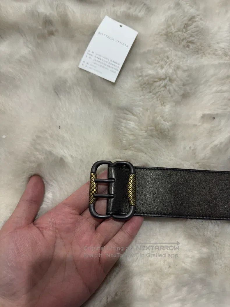 Bottega Veneta Bottega Veneta Black and Gold Belt Size ONE SIZE - 2 Thumbnail