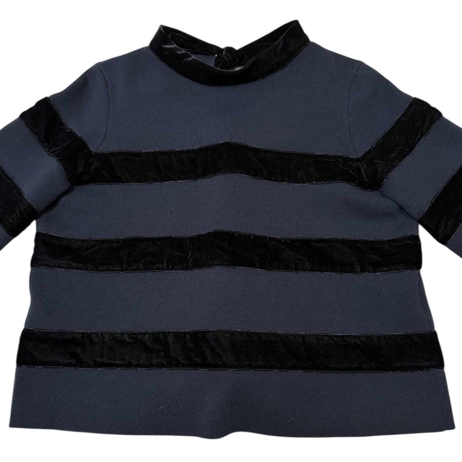 Maje Maje Velvet Stripe Meline Top Open Back Blue Size 2 / Medium Size M / US 6-8 / IT 42-44 - 7 Thumbnail