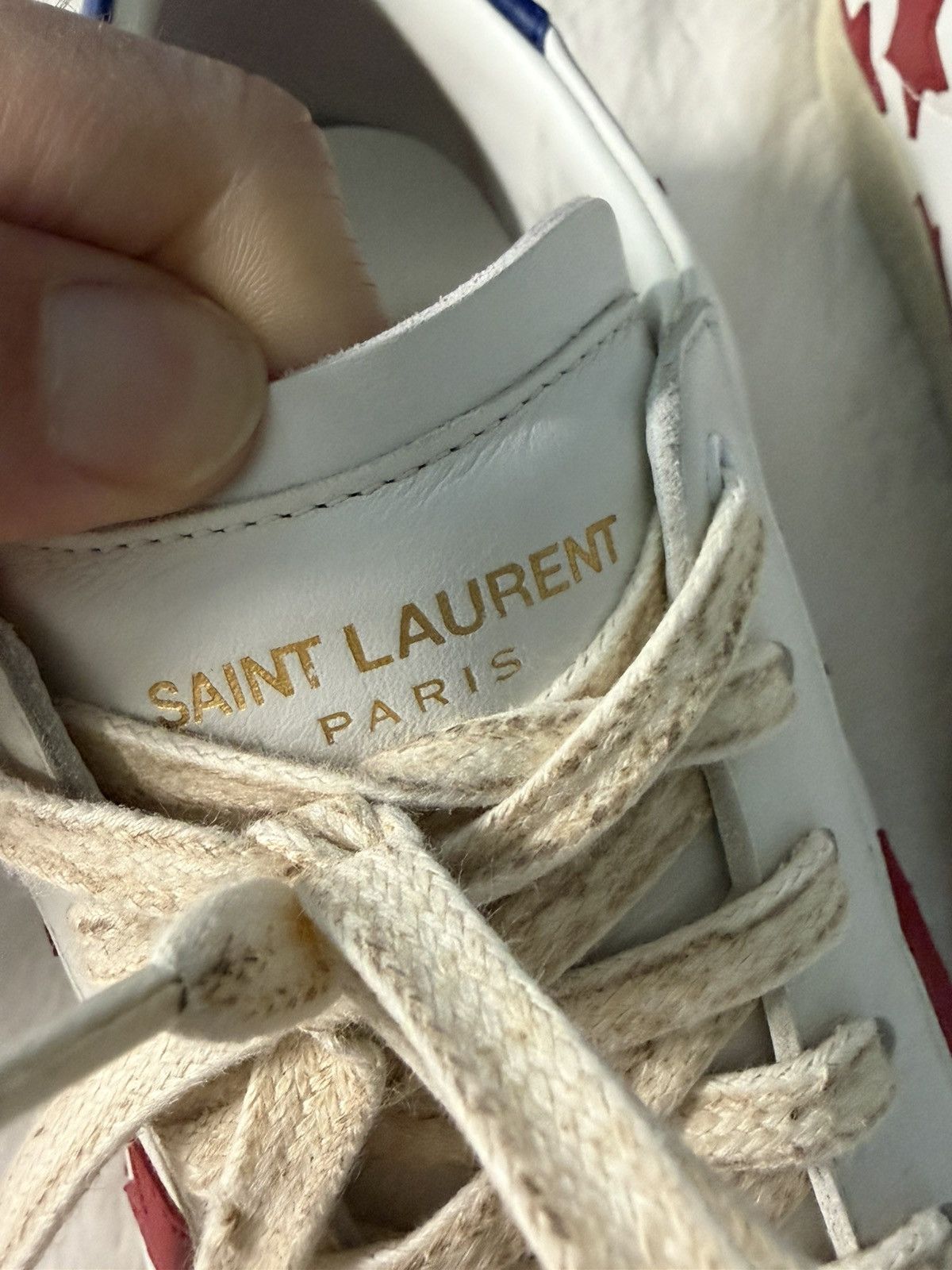 Saint Laurent Paris Saint Laurent SL/06 STARS SNEAKER Red White And Blue Stars Size US 9 / EU 42 - 16 Thumbnail