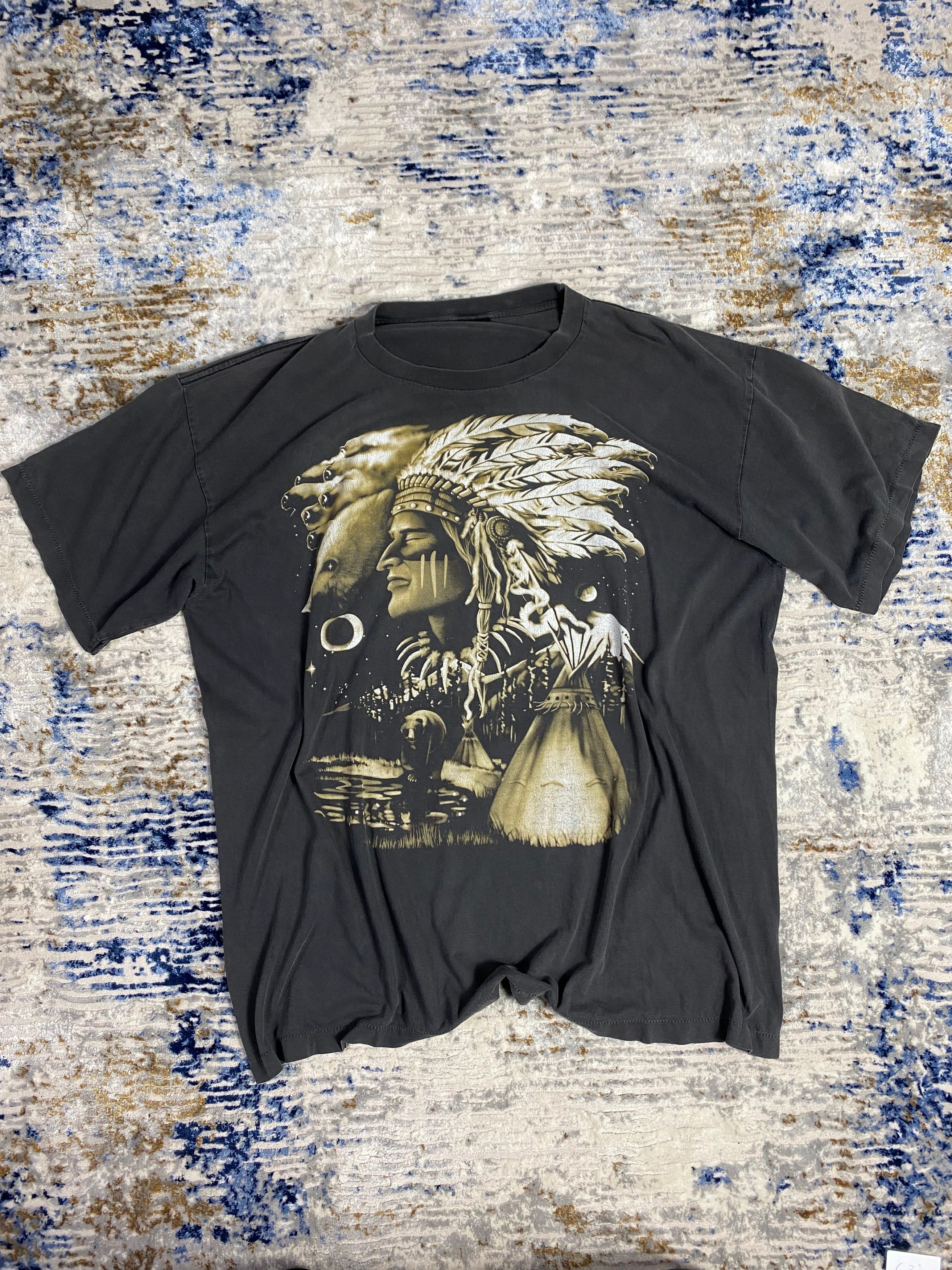 Pre-owned Vintage Indian T-shirt Stonewashed Sunfaded