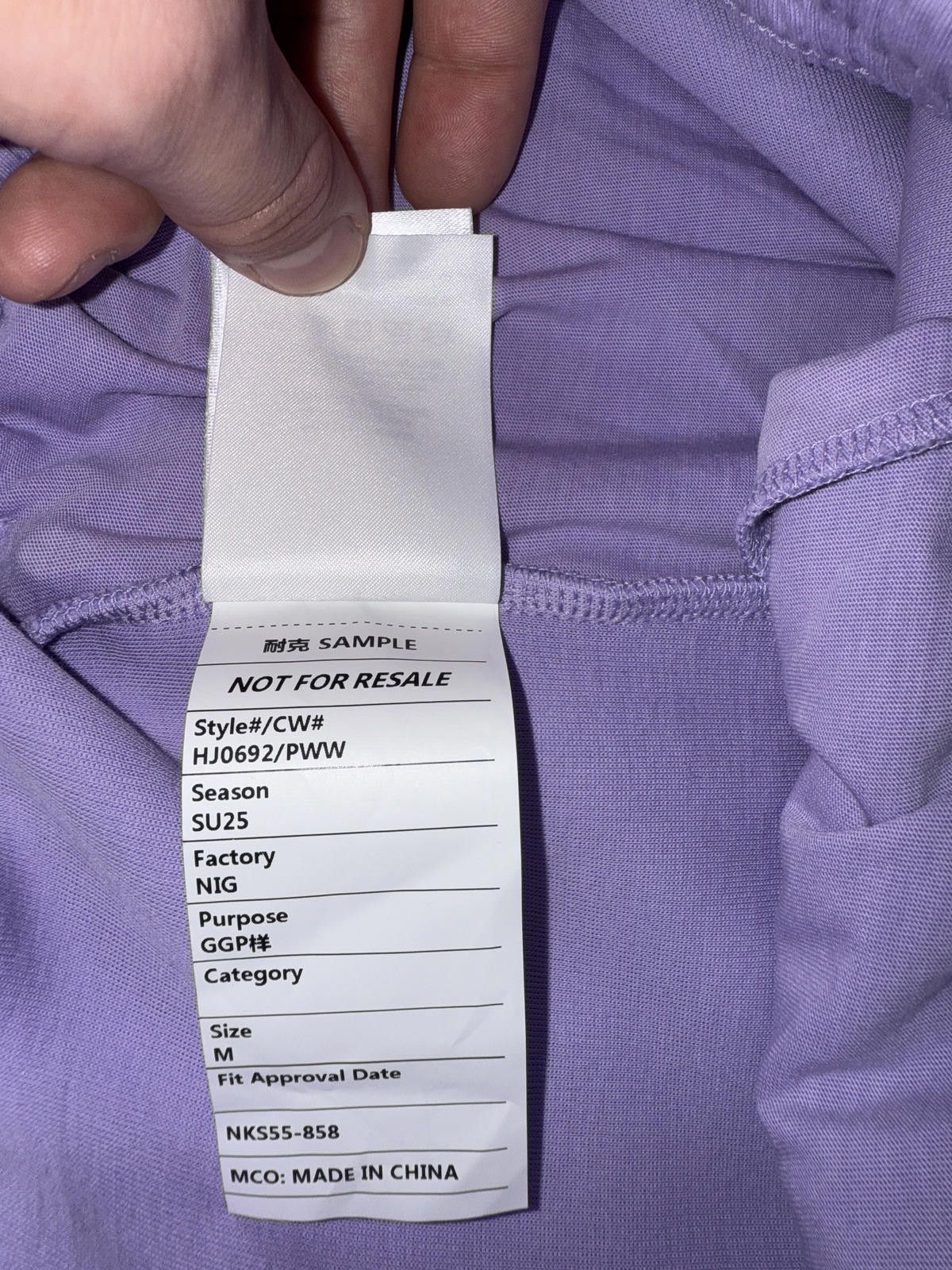 Nike Nike Men’s Tech Fleece Lavender Purple Premium Shorts Sample Size US 32 / EU 48 - 9 Thumbnail