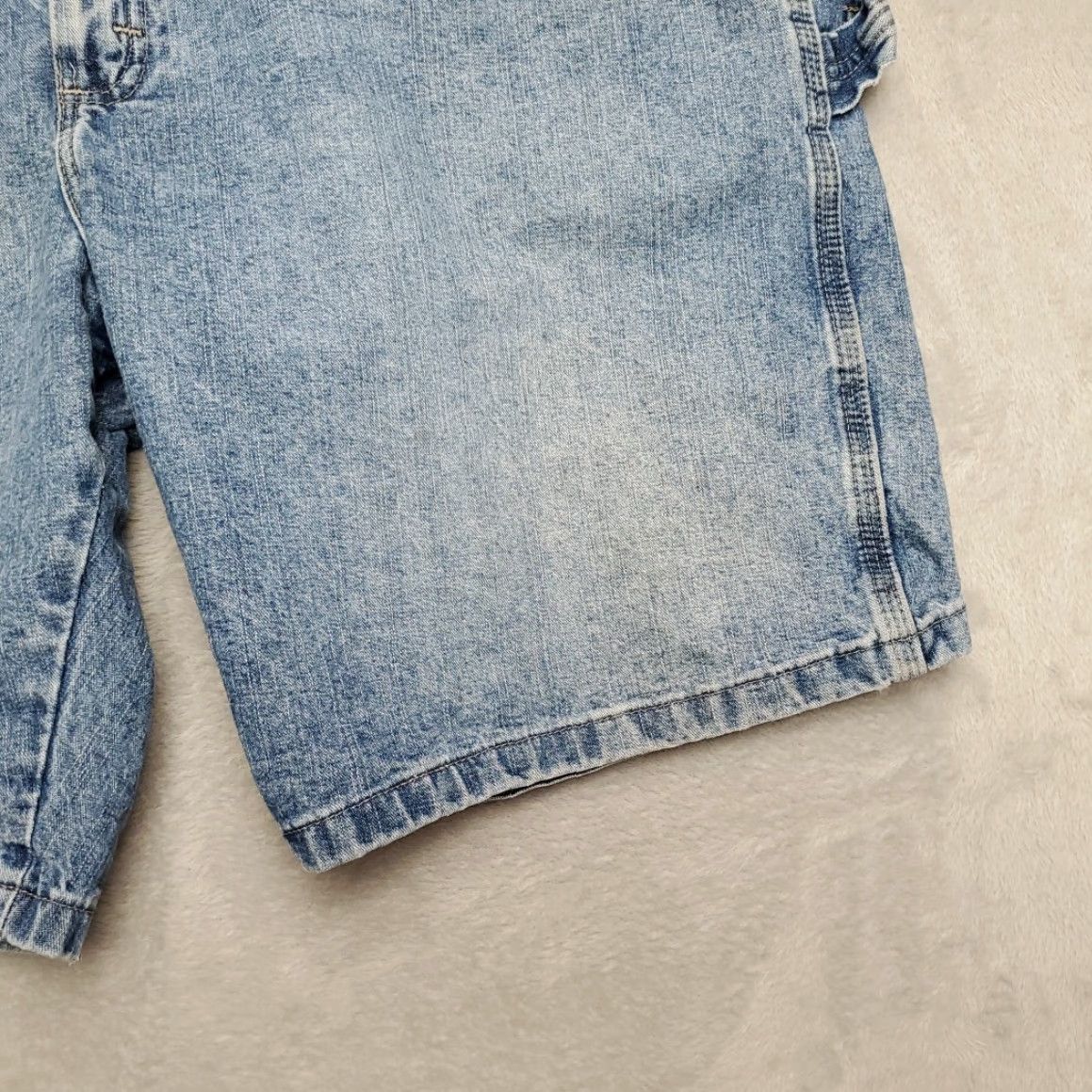 Wrangler Wrangler Shorts Men 42 Blue Denim Carpenter Loops Cargo Pocket Cotton Retro Y2K Denim Casual Mens Size US 42 / EU 58 - 2 Thumbnail