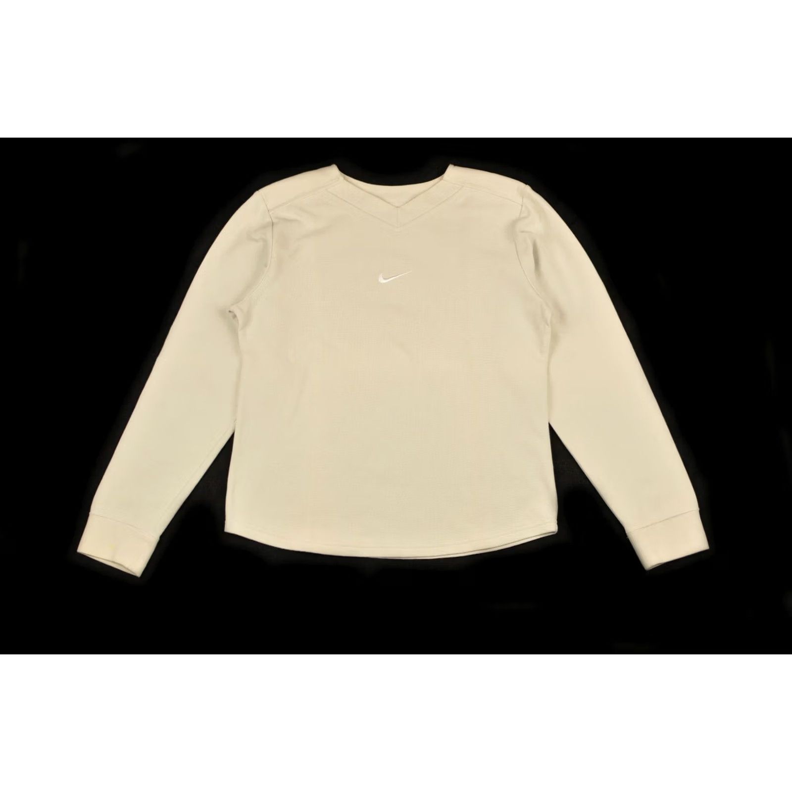 Nike Womens Nike Vintage Center Swoosh V-Neck Sweatshirt M White Nike Sweatshirt Womens Vintage Size M / US 6-8 / IT 42-44 - 2 Thumbnail
