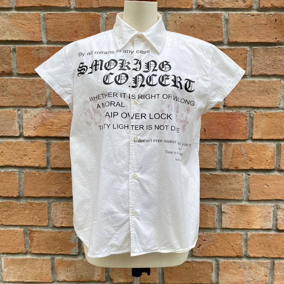Designer EURO immortal Y2K Punk Smoking Concert Typography Shirt Size L / US 10 / IT 46 - 1 Thumbnail