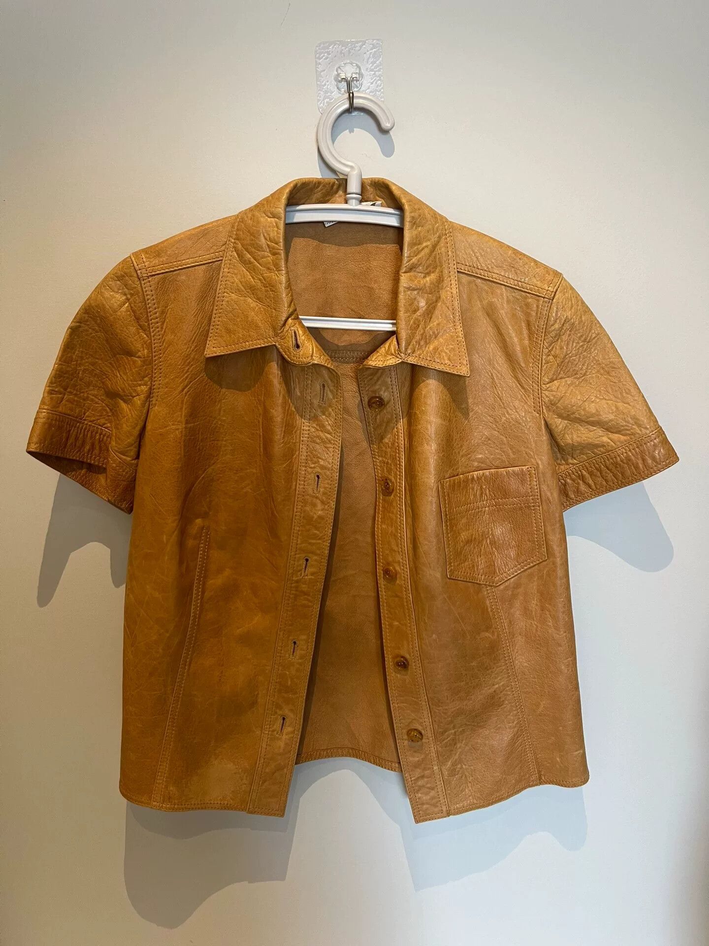 Prada Prada Women's Calf Leather Shirt Jacket Size M / US 6-8 / IT 42-44 - 1 Thumbnail