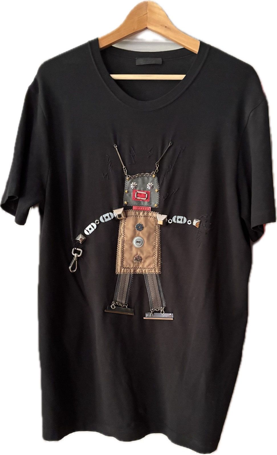 Prada Prada Robot T-Shirt (2004)- Metal & Embroidery Appliqué. XL Size US XL / EU 56 / 4 - 1 Thumbnail