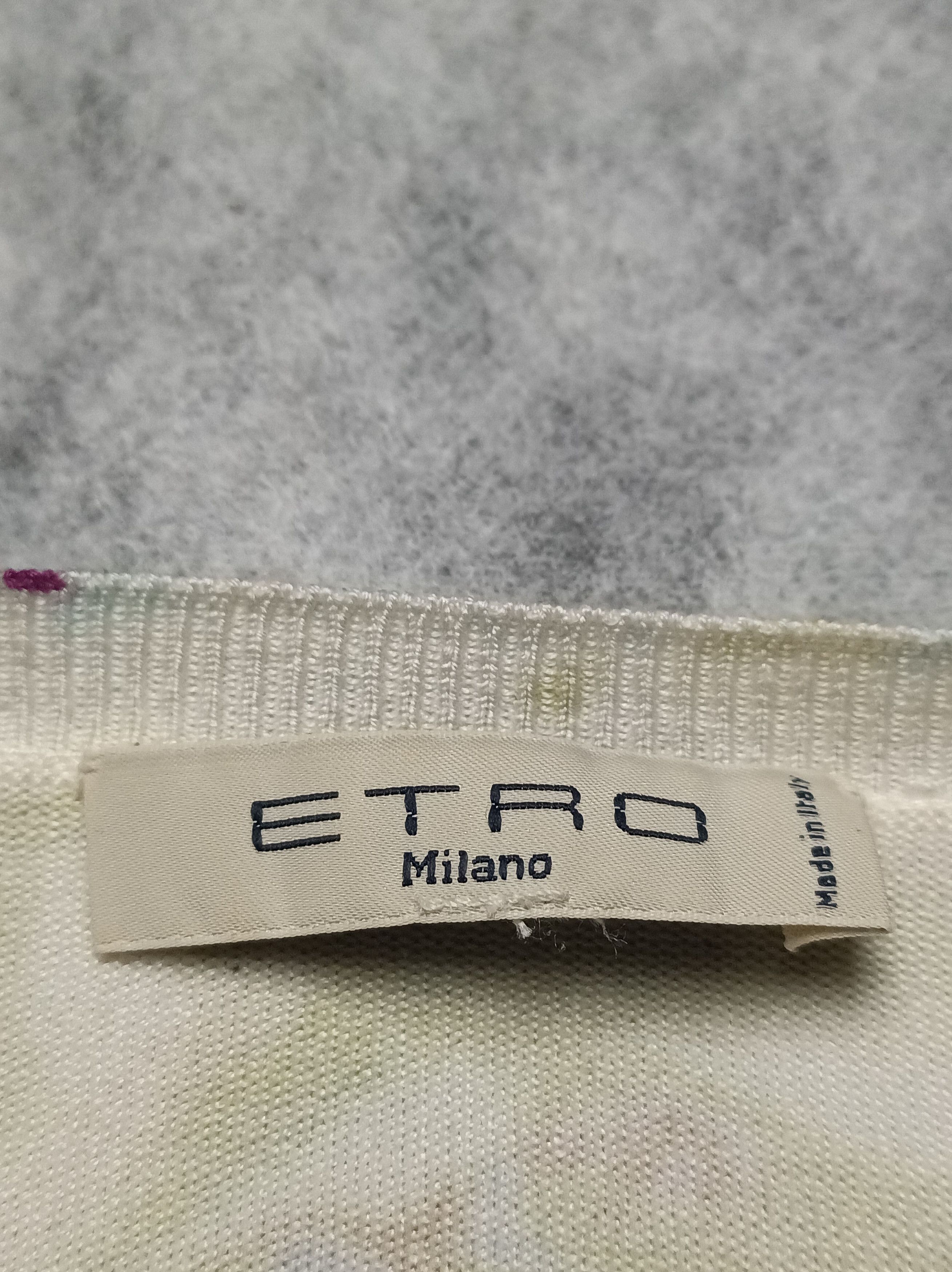 Etro ETRO Milano Silk Blend Cardigan Floral Abstract Print Size M / US 6-8 / IT 42-44 - 7 Thumbnail
