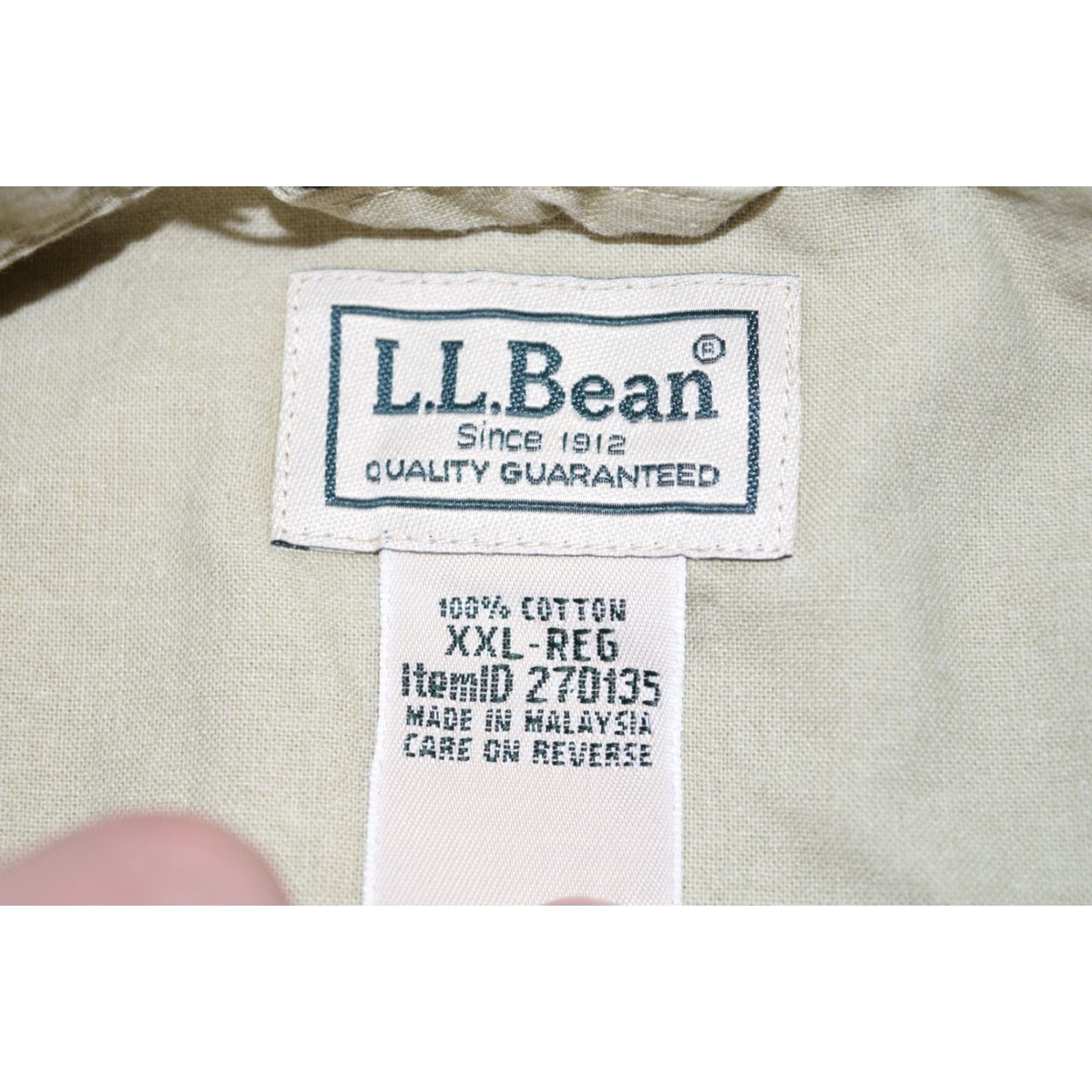 Vintage VINTAGE LL BEAN Button-Up Shirt Men 2XL Traditional Fit S/S Sunwashed Canvas Beige Khaki Cotton Power Pockets Size US XXL / EU 58 / 5 - 5 Thumbnail