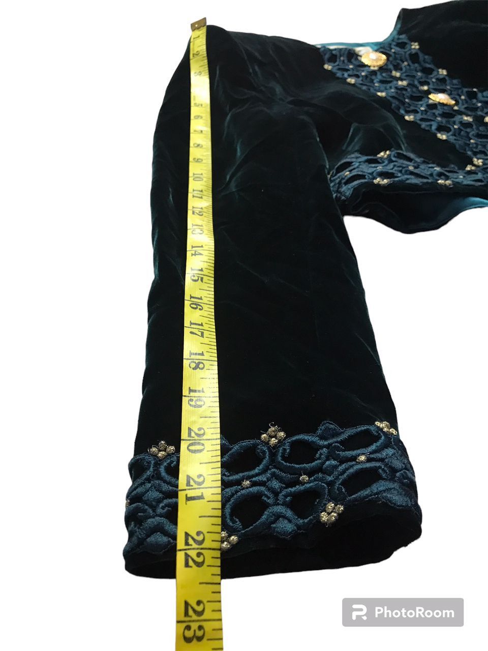 Givenchy Givenchy Green Velvet Embellished Jacket Size L / US 10 / IT 46 - 10 Thumbnail
