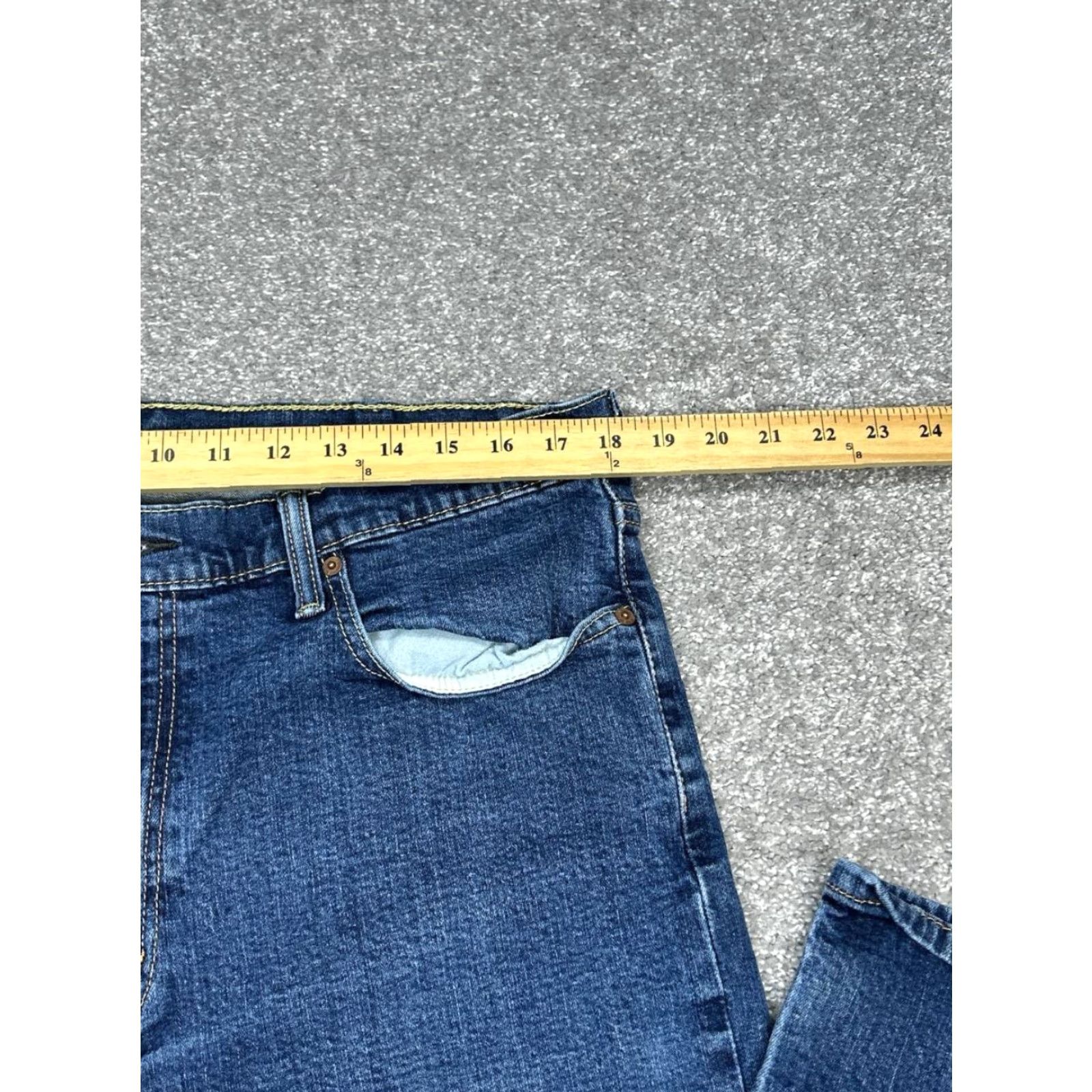Levi's Levi's 514 Jeans Mens 40 Denim Stretch Mid Rise Straight Leg Blue 36x30 Regular Size US 40 / EU 56 - 3 Thumbnail