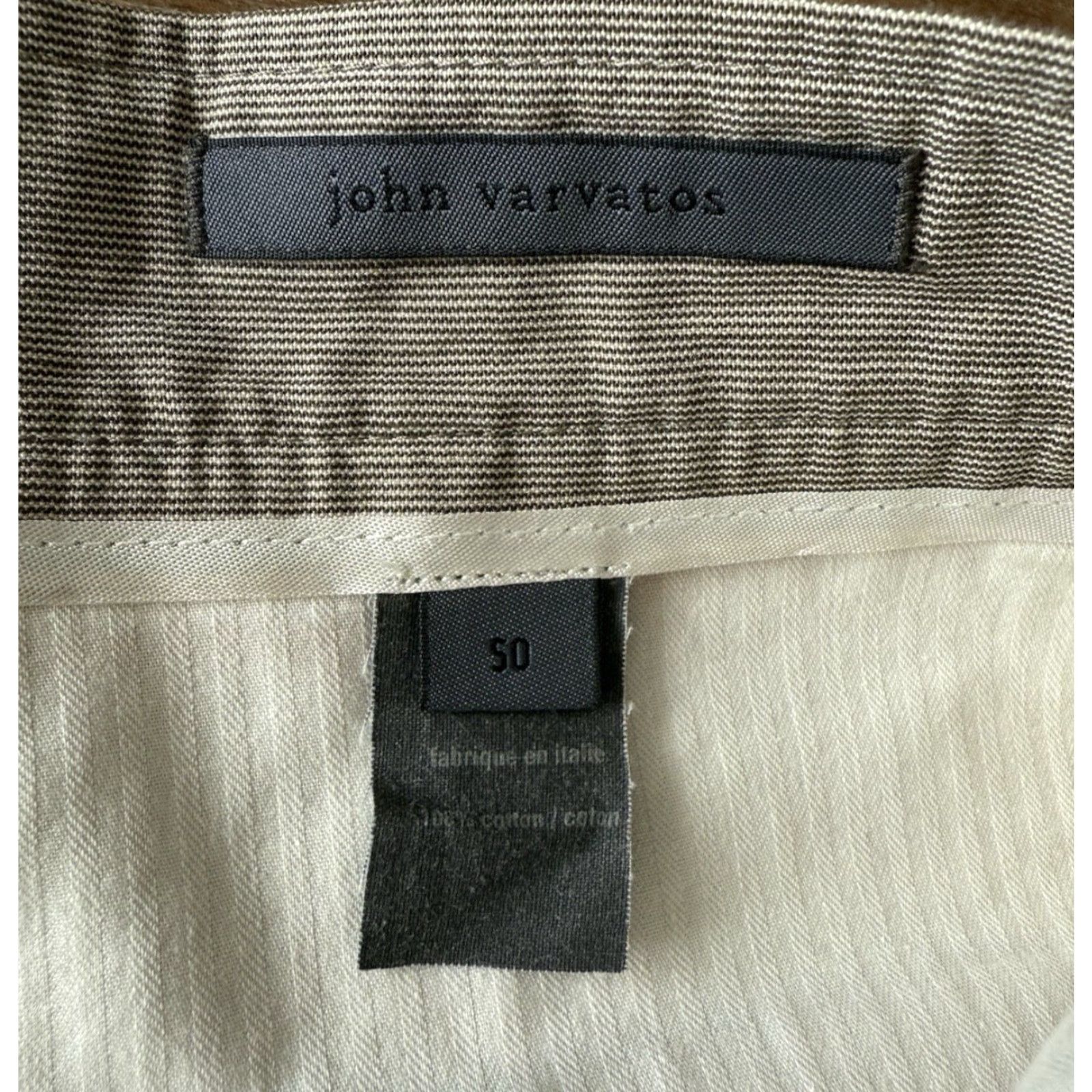 John Varvatos VINTAGE John Varvatos Pants Mens Size 50 IT 33x32 US Brown Striped Twill Straight Size US 34 / EU 50 - 3 Thumbnail