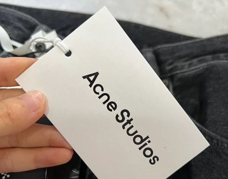 Acne Studios Acne Studios Black washed wide-leg jeans Size US 30 / EU 46 - 4 Thumbnail