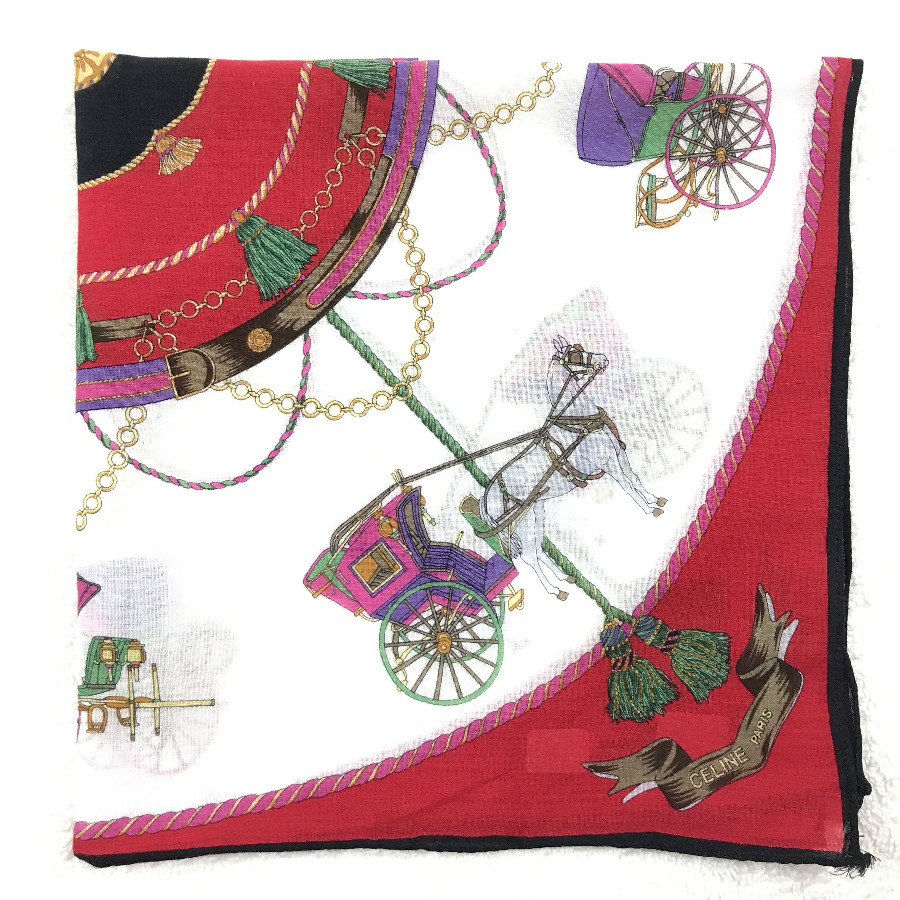 Celine × Vintage Vintage Celine Bandana Neckerchief Handkerchief Size ONE SIZE - 2 Thumbnail