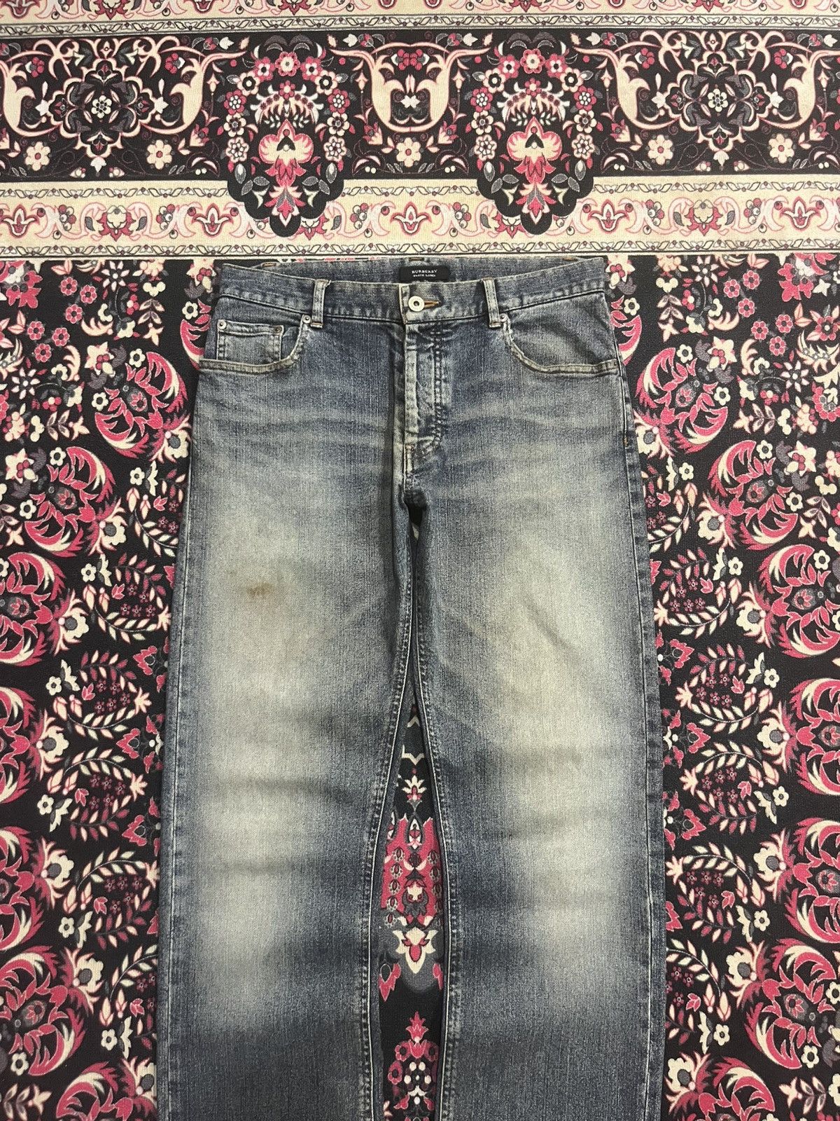 Burberry Vintage Burberry Black Label Blue Faded Washed Straight Jean Size US 30 / EU 46 - 3 Thumbnail