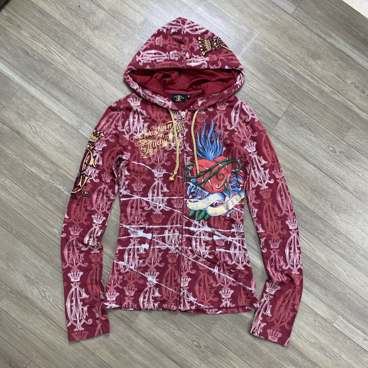 Ed Hardy Christian Audiger All Over Print Zip Hoodie Size S / US 4 / IT 40 - 1 Thumbnail