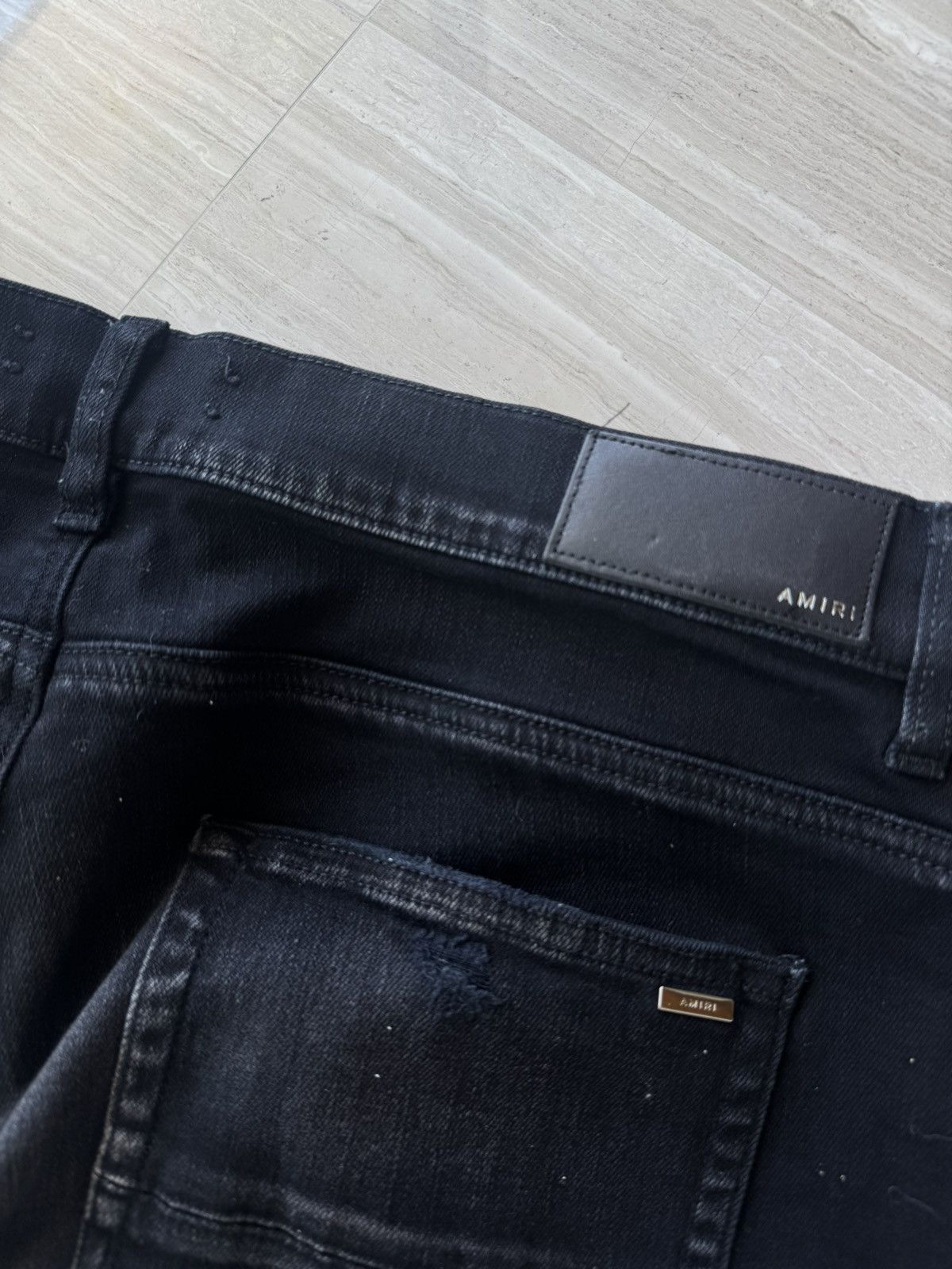 Amiri Amiri Antique Black Plaid Thrasher Denim Jeans Size US 36 / EU 52 - 3 Thumbnail