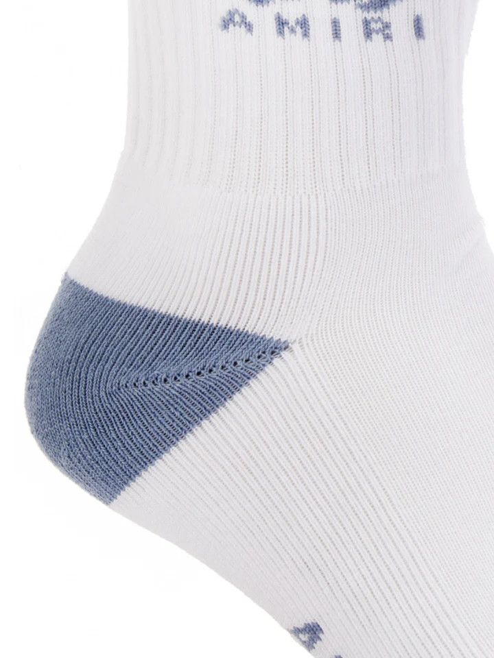Amiri o1mle0925 Size: 45/46 MA Stripe Socks in White/Dusty Blue Size ONE SIZE - 3 Thumbnail