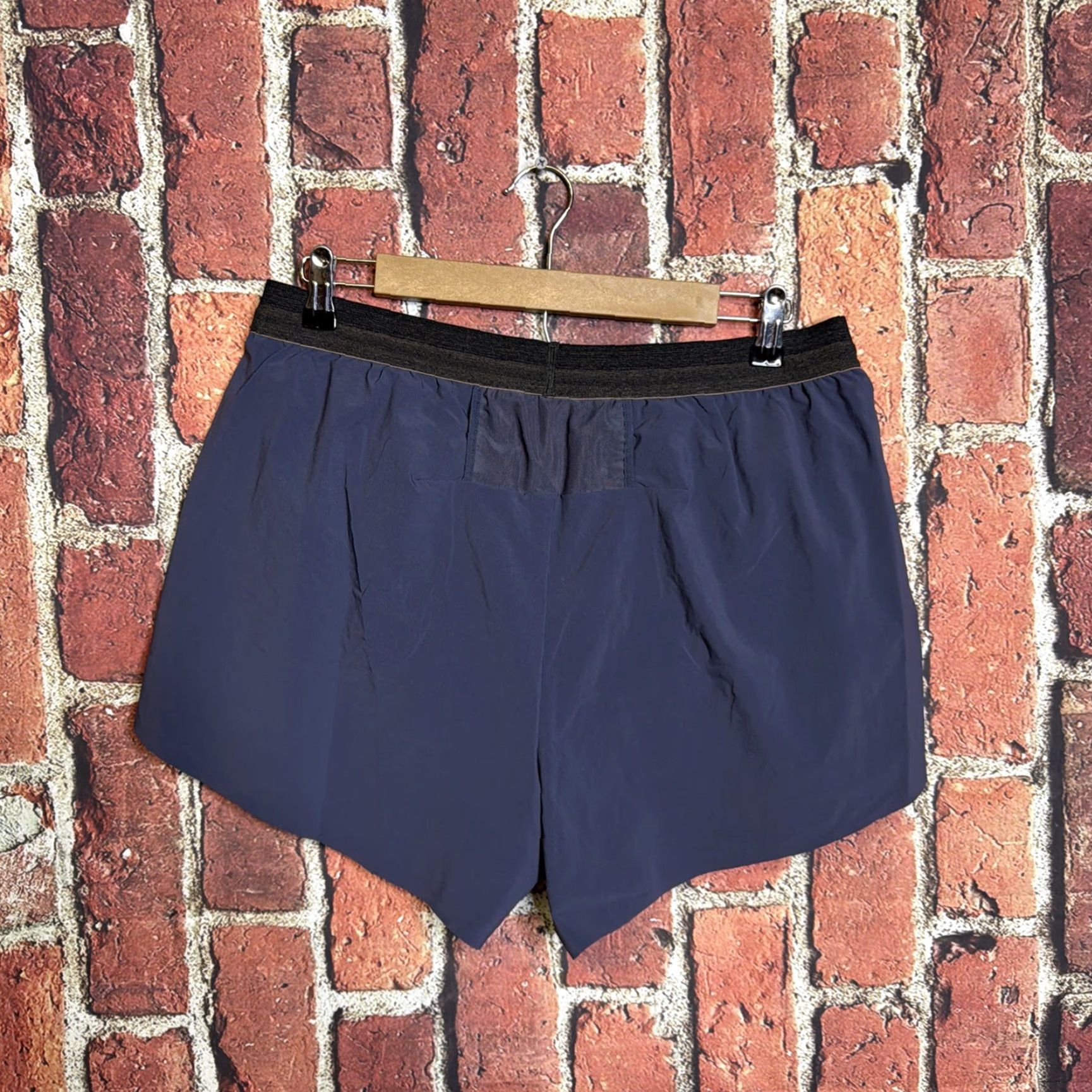 Vintage REI CO-OP Athletic Shorts Lined Gray Blue Nylon Spandex Womens Size Lg L/Regular Drawstring Athletic Activewear Gray Womens Size 36" / US 14 / IT 50 - 3 Thumbnail