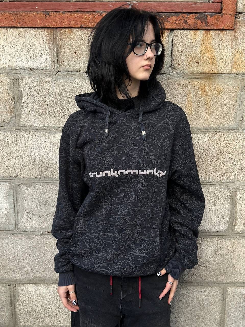 DrunknMunky VTG Drunk Monkey Hoodie Multi-logo Size M Y2K SK8 00s USa Size US M / EU 48-50 / 2 - 1 Thumbnail