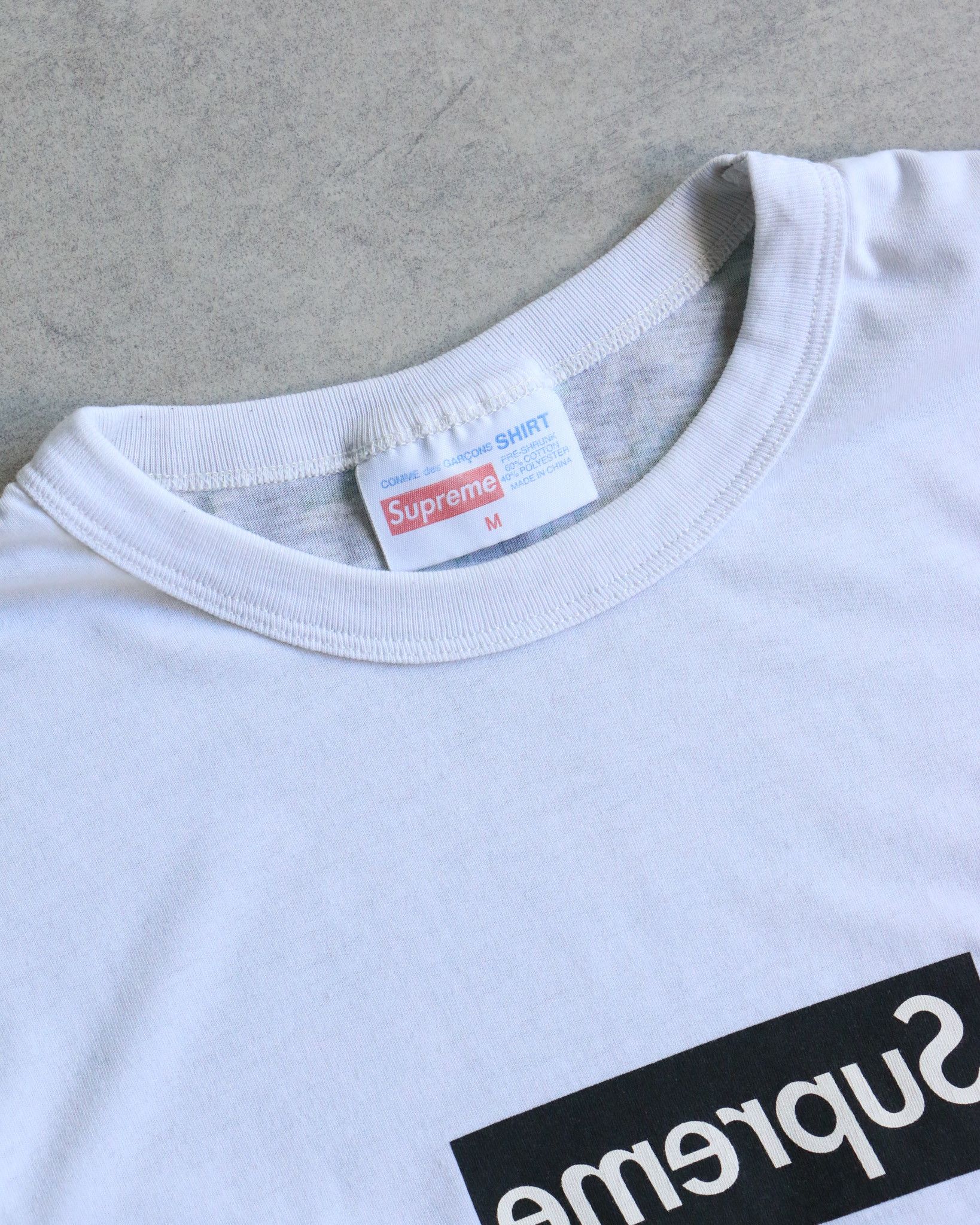 Comme des Garcons SHIRT × Supreme Supreme Comme Des Garcons Digi Camo Box Logo Tee White Size US M / EU 48-50 / 2 - 3 Thumbnail