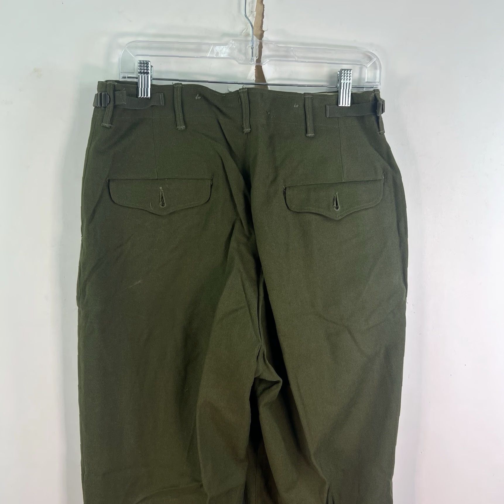 Vintage VINTAGE US MILITARY M-1951 Wool Field Pants Mens S Green Straight Waist 30x31 Button Fly Pockets Chino Size US 29 - 6 Thumbnail