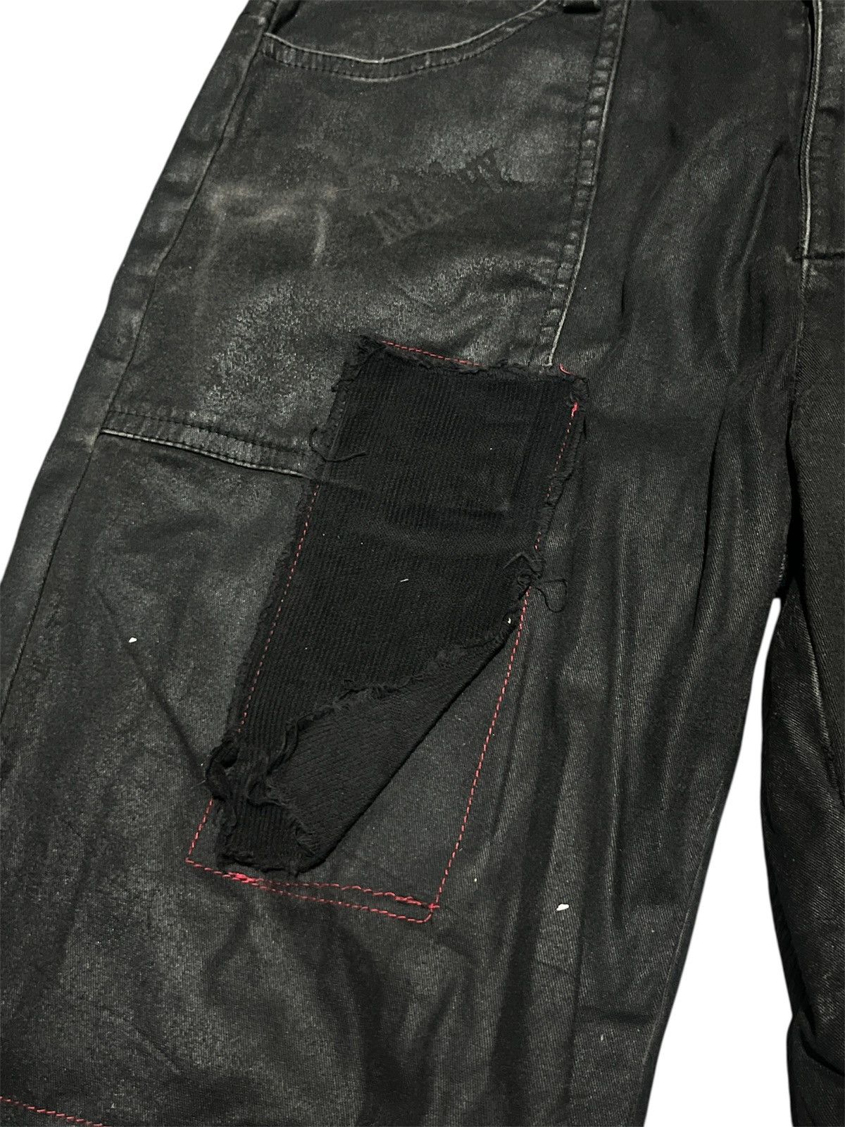 Other H. Naoto Anarchyism Crust Patchwork Waxed Bondage Pants Size US 32 / EU 48 - 8 Thumbnail
