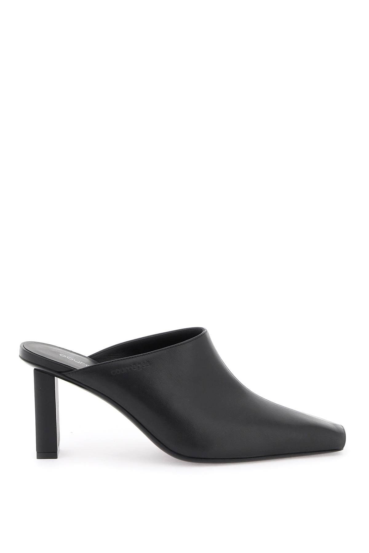 image of Courreges Leather Mule Shoess For Shoes in Black, Women's (Size 6)