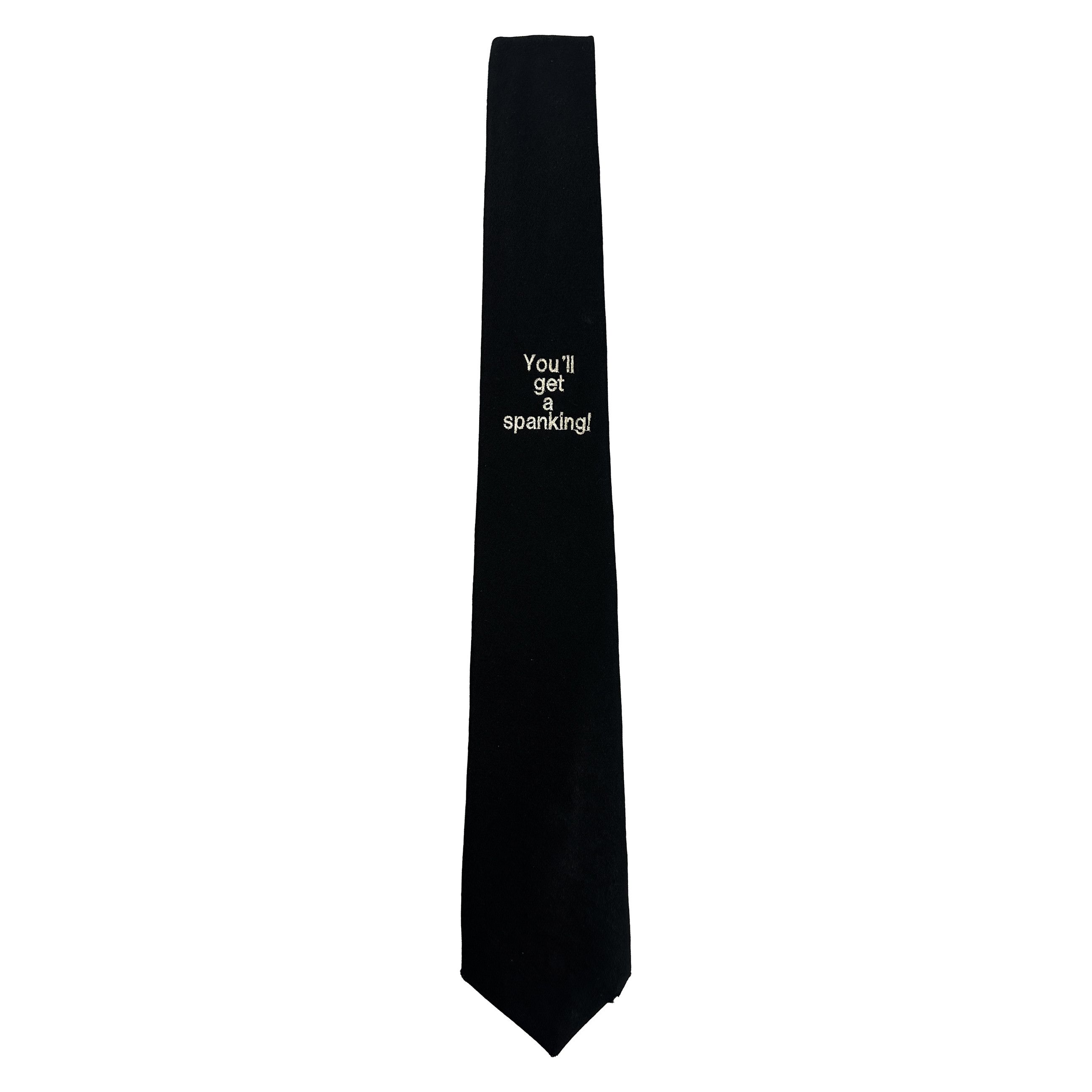 Y's for Men × Yohji Yamamoto 90's "You'll Get A Spanking" Tie Size ONE SIZE - 2 Thumbnail