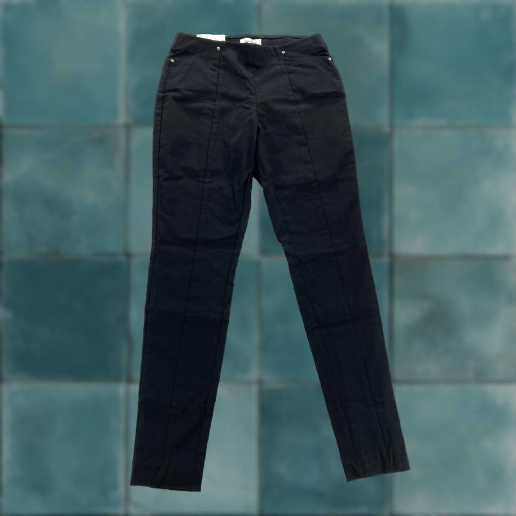 Calvin Klein Calvin Klein Pants Women's XS Black Pull On Skinny Ankle Stretch Low Rise NWT Size 42" / US 20 - 1 Thumbnail