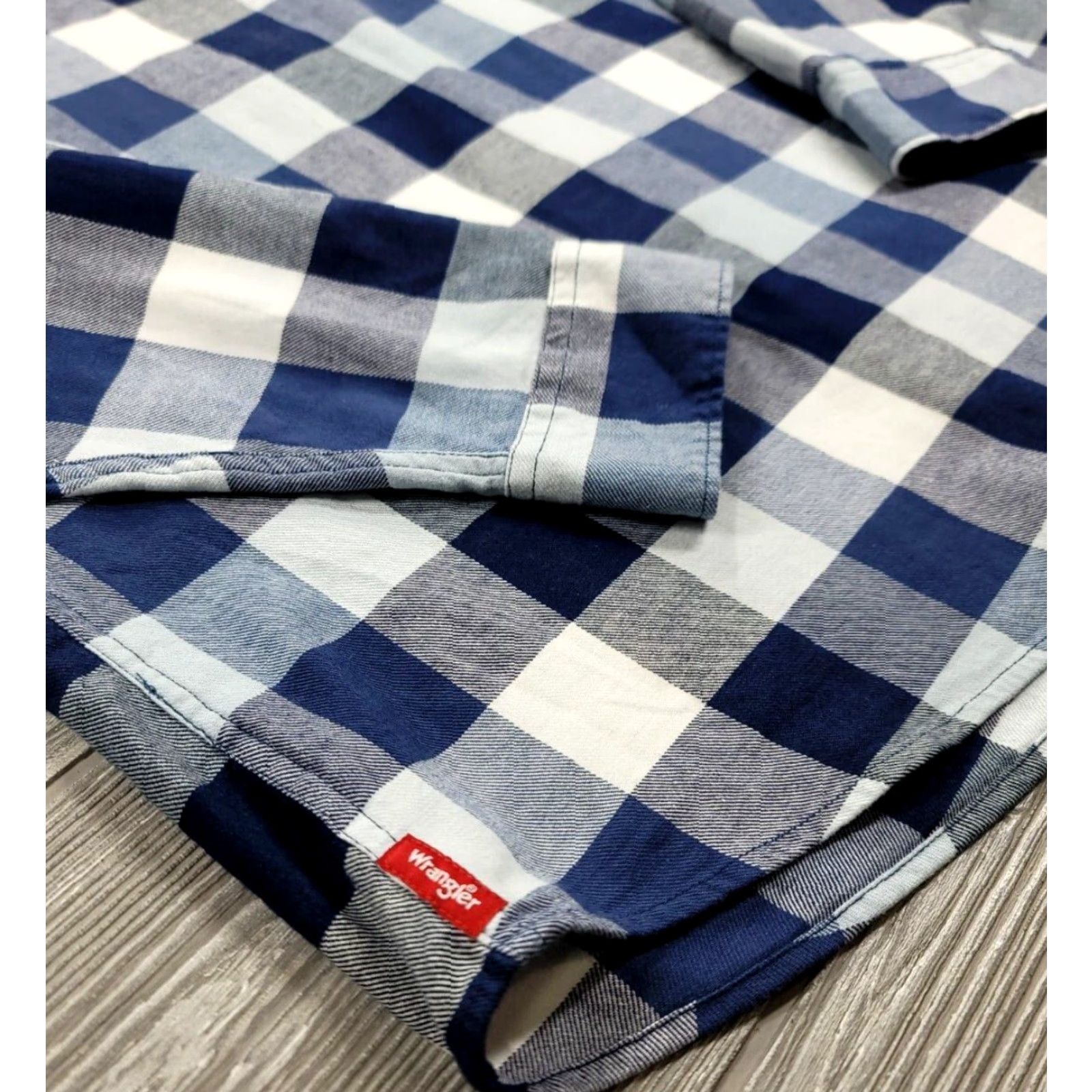 Wrangler Wrangler Shirt Men’s XL Blue White Cowboy Western Flannel Work Shirt Long Sleeve Size US XL / EU 56 / 4 - 7 Thumbnail