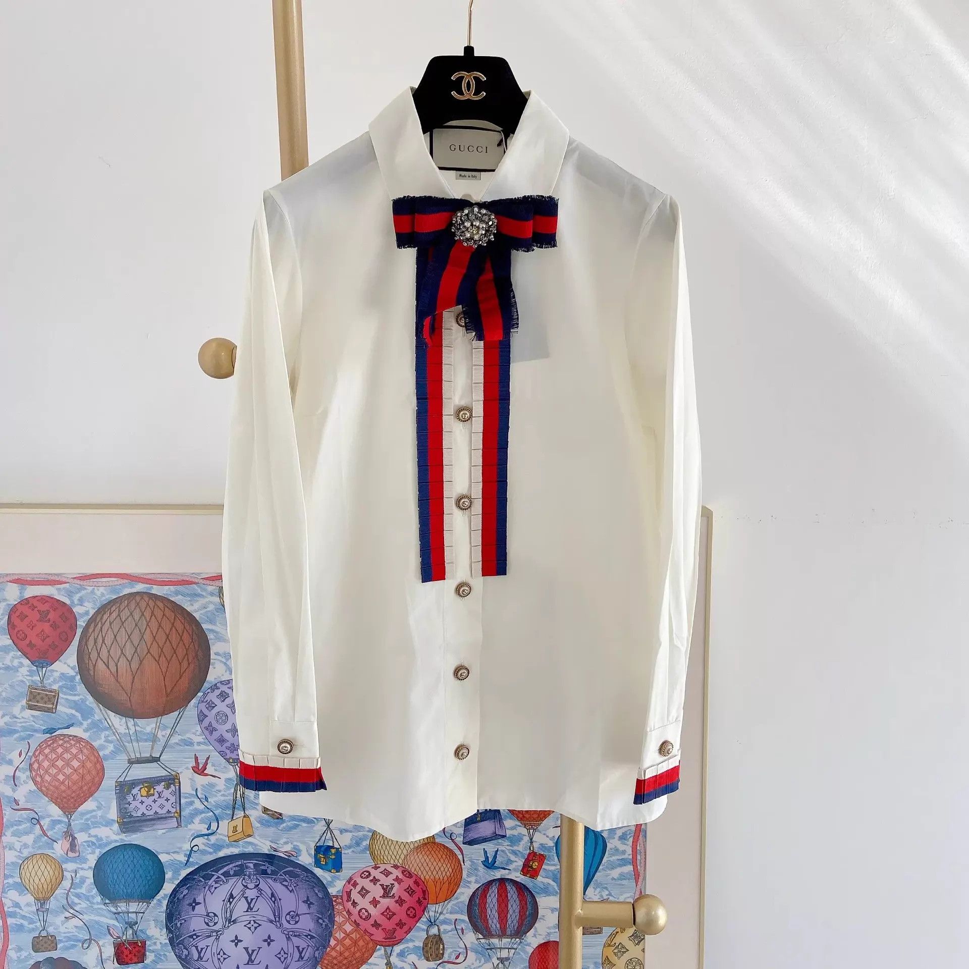 Gucci Gucci white shirt 38 EU pre-owned Size XS / US 0-2 / IT 36-38 - 2 Thumbnail