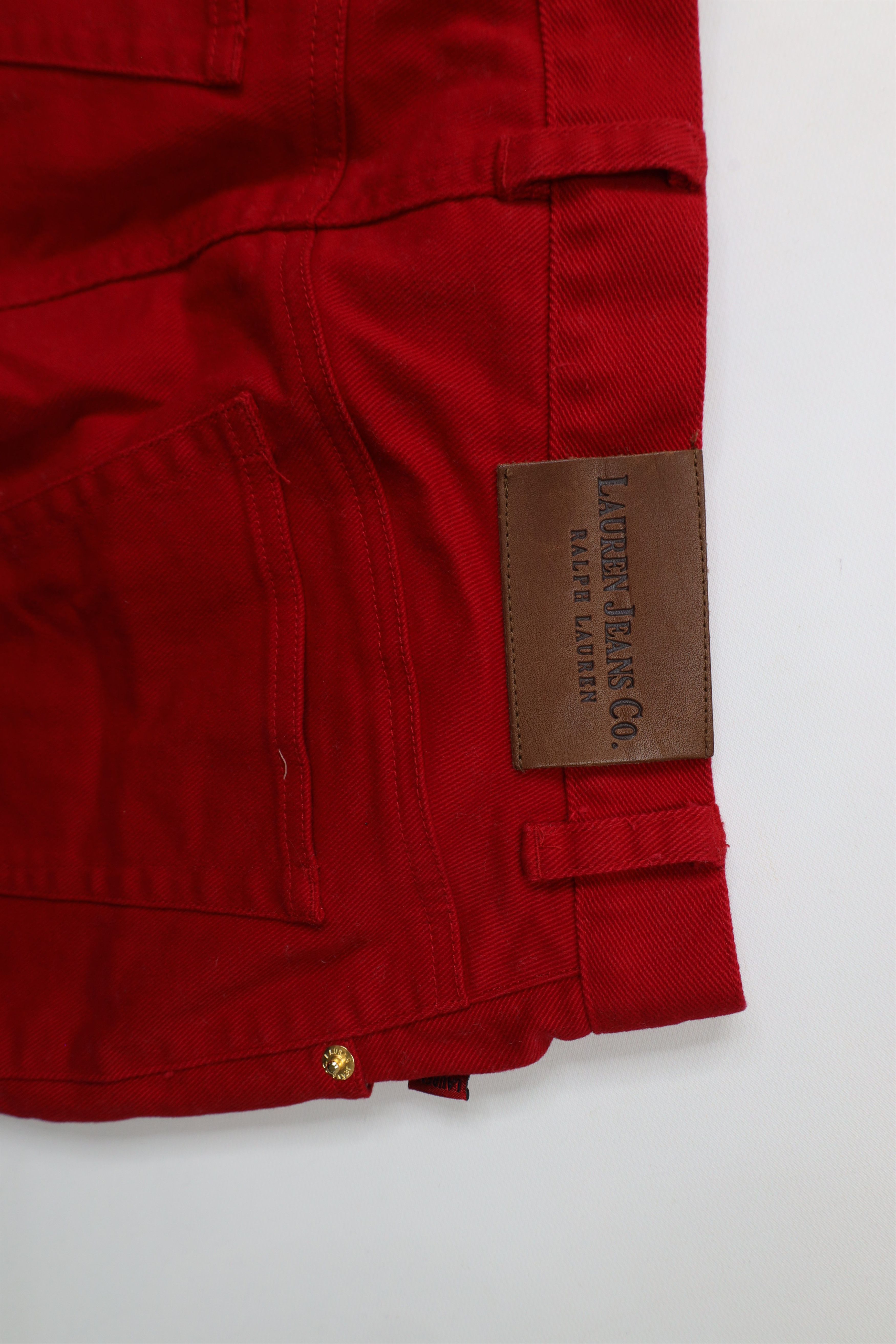 Ralph Lauren × Vintage Vintage 90s Ralph Lauren Straight Leg Denim Jeans Red Size 28" / US 6 / IT 42 - 14 Thumbnail
