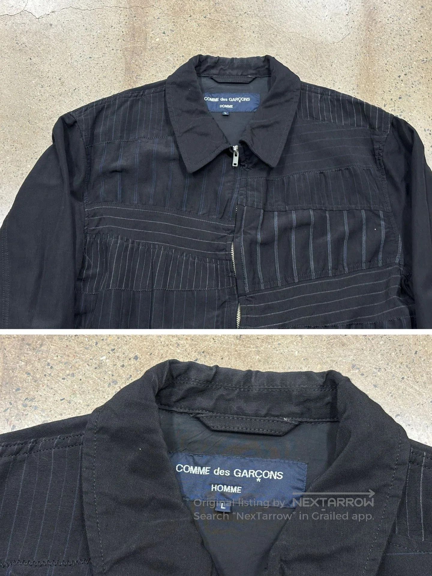 Comme des Garcons Homme Plus CDG Homme Striped Wool Jacket. Size US L / EU 52-54 / 3 - 6 Thumbnail