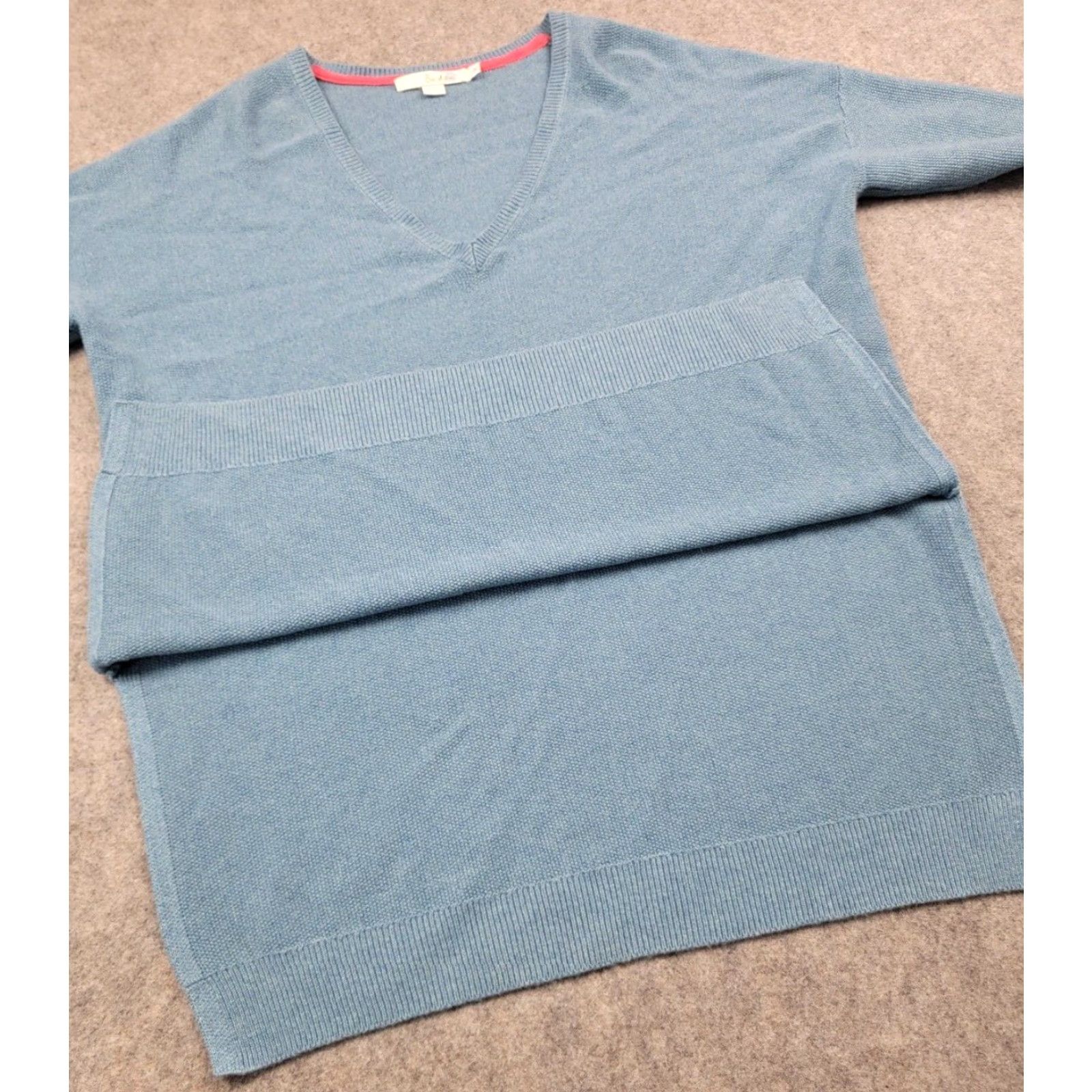 Boden Boden Sweater Womens Small Blue Tunic Wool Blend Tunic Casual Classic Size S / US 4 / IT 40 - 4 Thumbnail