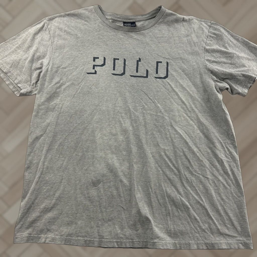 Polo Ralph Lauren Polo Ralph Lauren Y2K Short Sleeve T Shirt Mens XL Gray Spell Out Shirt Size US XL / EU 56 / 4 - 1 Thumbnail