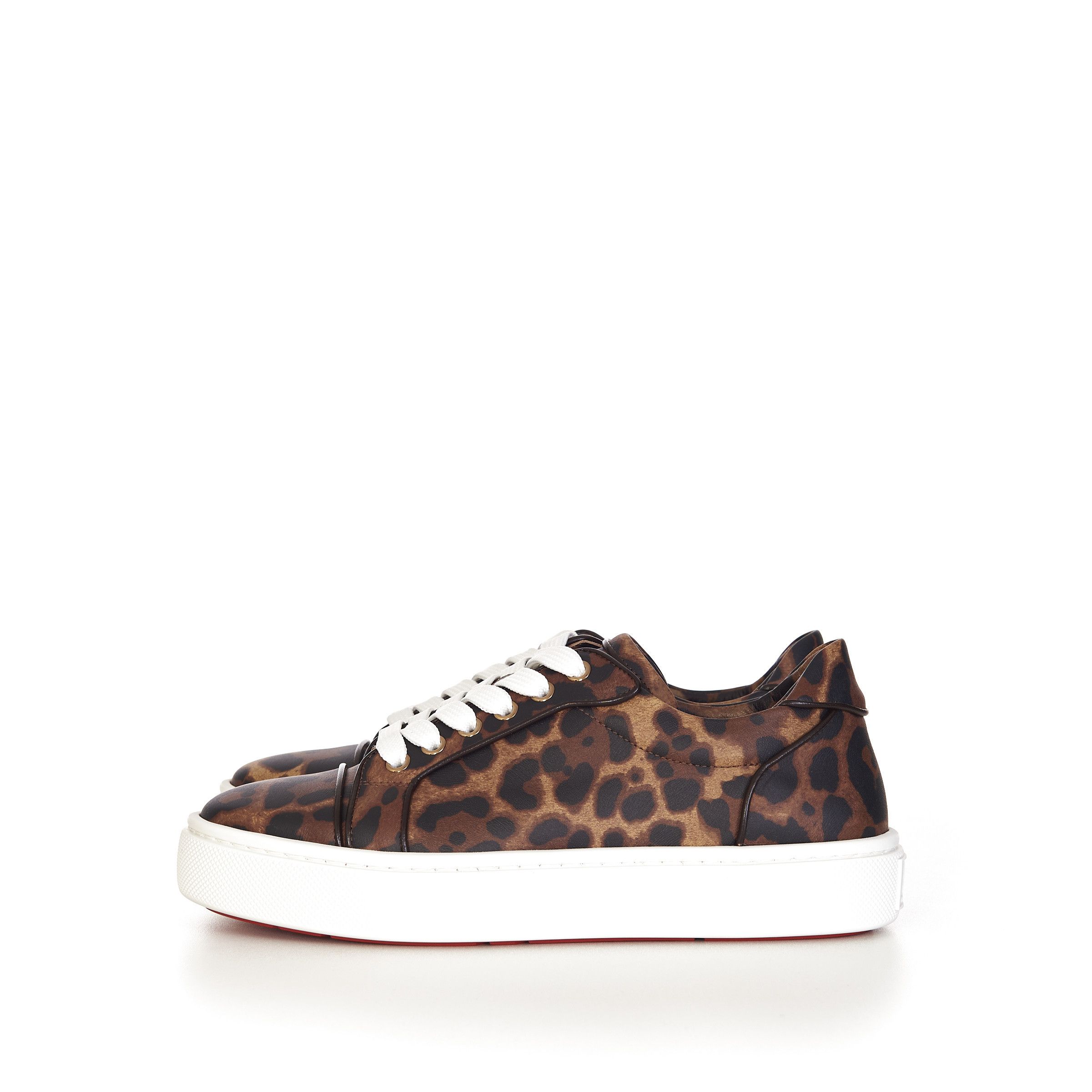 Christian Louboutin Lowtop Sneakers Vieirissima Orlato In Leopard Pattern Size US 5.5 / IT 35.5 - 4 Thumbnail