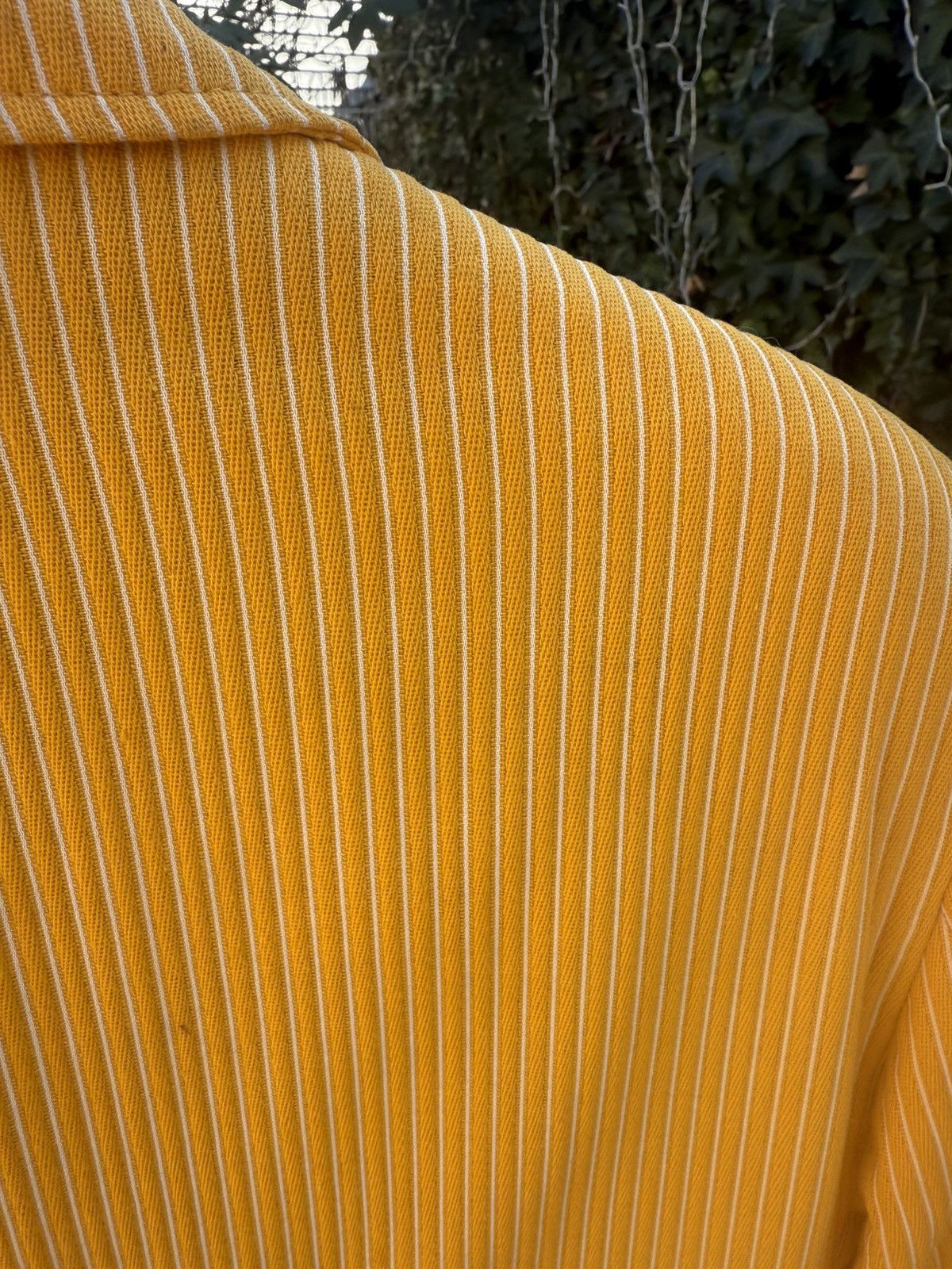 Vintage Vintage Yellow Pimp Jacket Stripped Shell Buttons 1960s 70s Size 42L - 6 Thumbnail