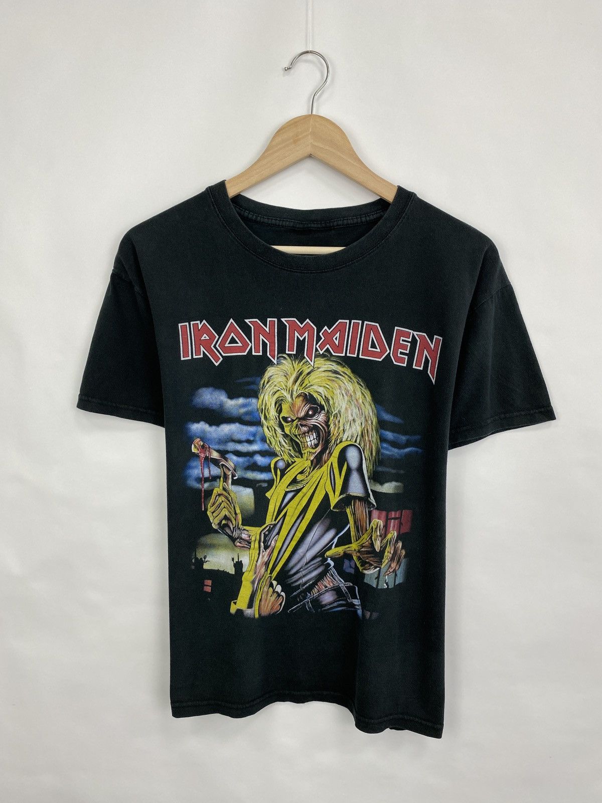 Band Tees × Iron Maiden ☠️ Vintage 90s Iron Maiden Death Skull skeleton rare retro Size US M / EU 48-50 / 2 - 3 Thumbnail