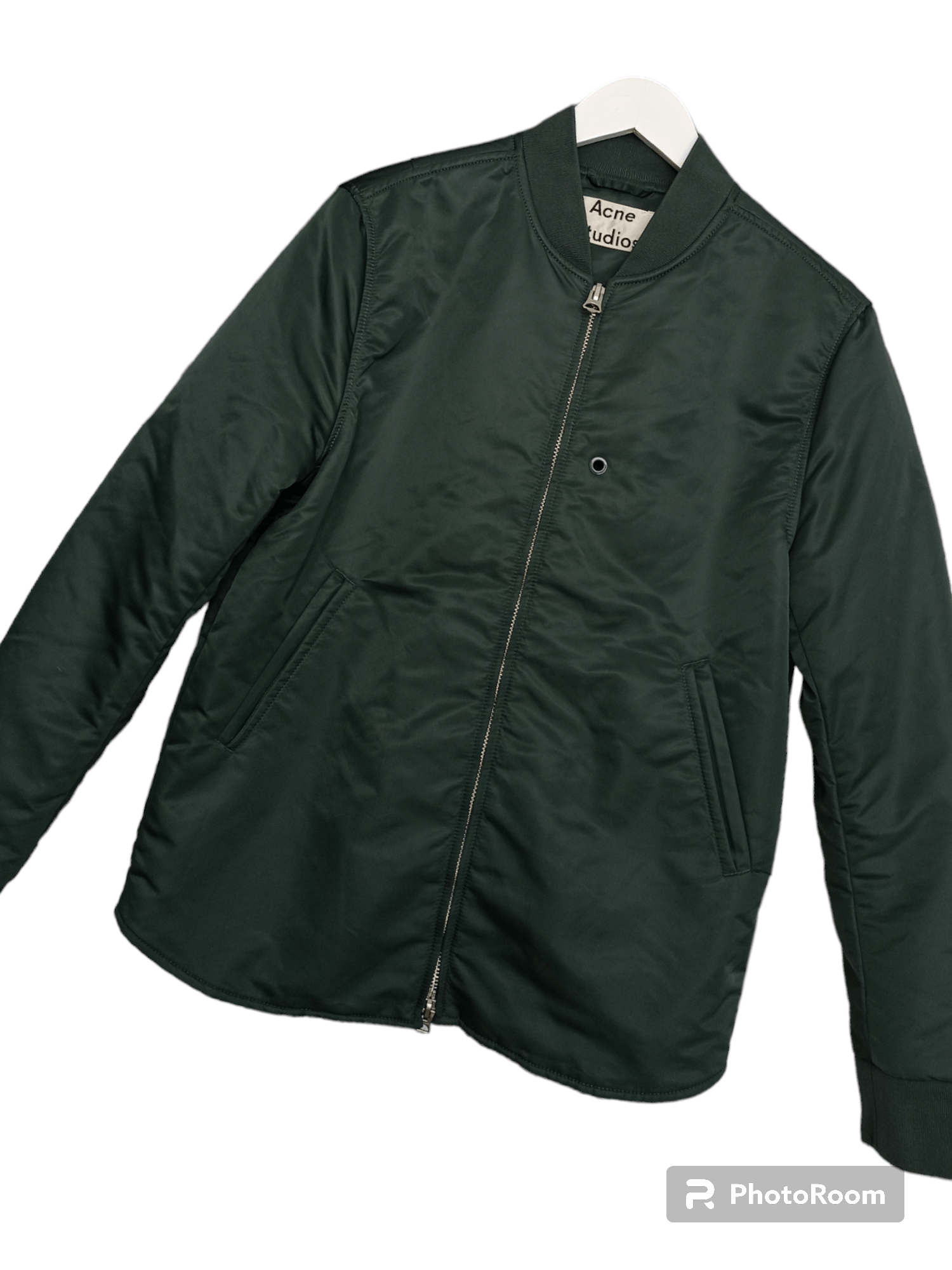 image of Bomber Jacket Acne Studios Zip Size M Bombers in Dark Grey/Dark Mud Grey, Men's