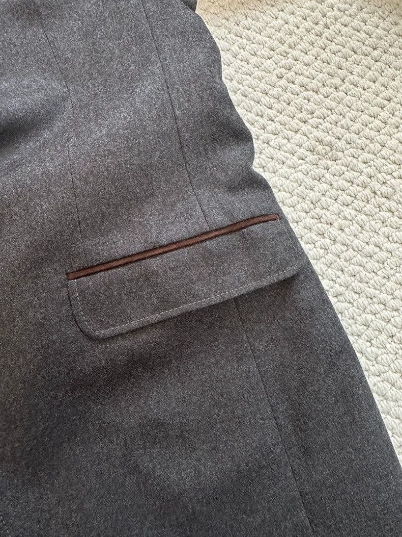 Gucci Gucci Gray wool suede suit Size 44R - 6 Thumbnail