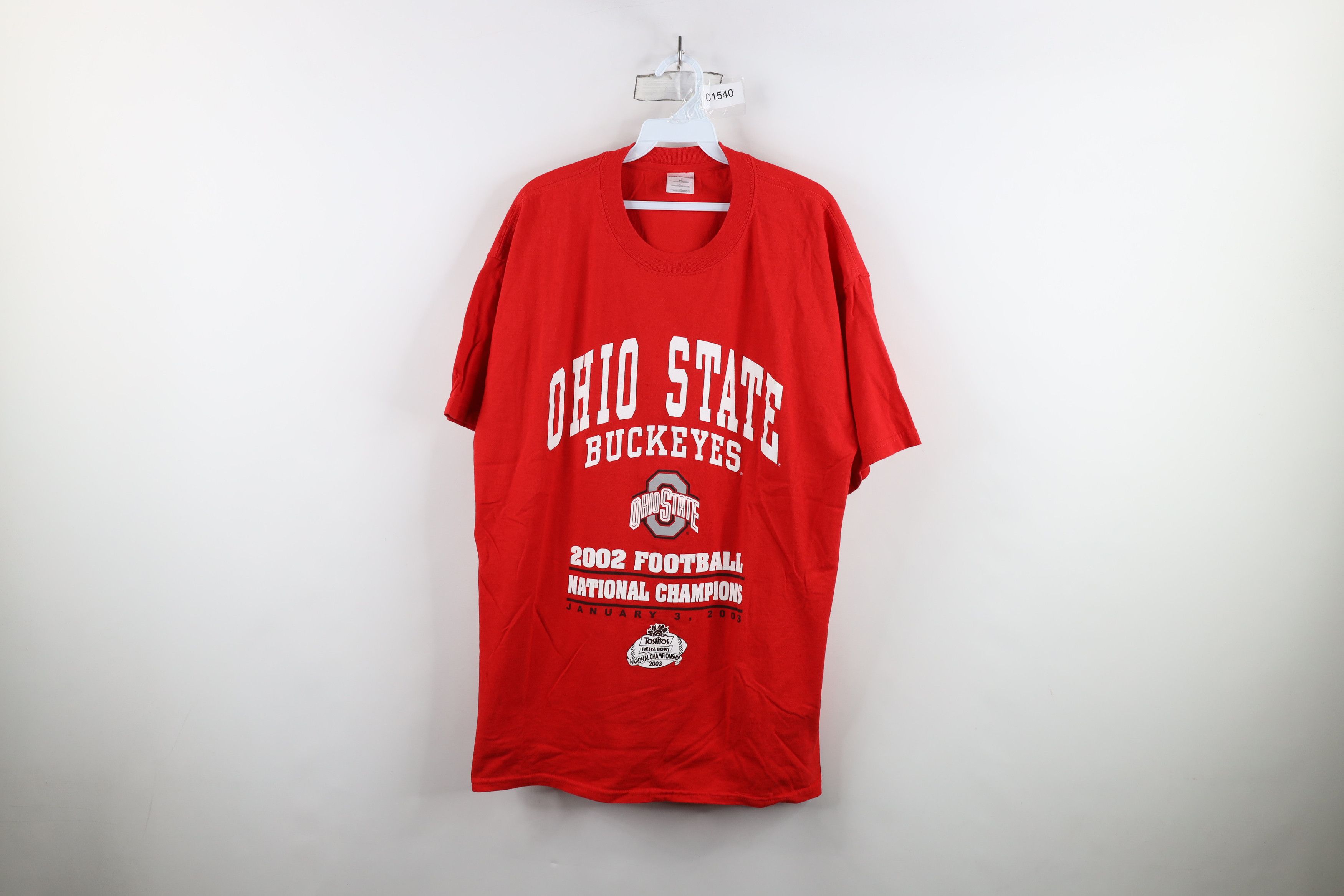 Vintage Vintage Y2K Ohio State University Football T-Shirt Red Size US XL / EU 56 / 4 - 1 Thumbnail