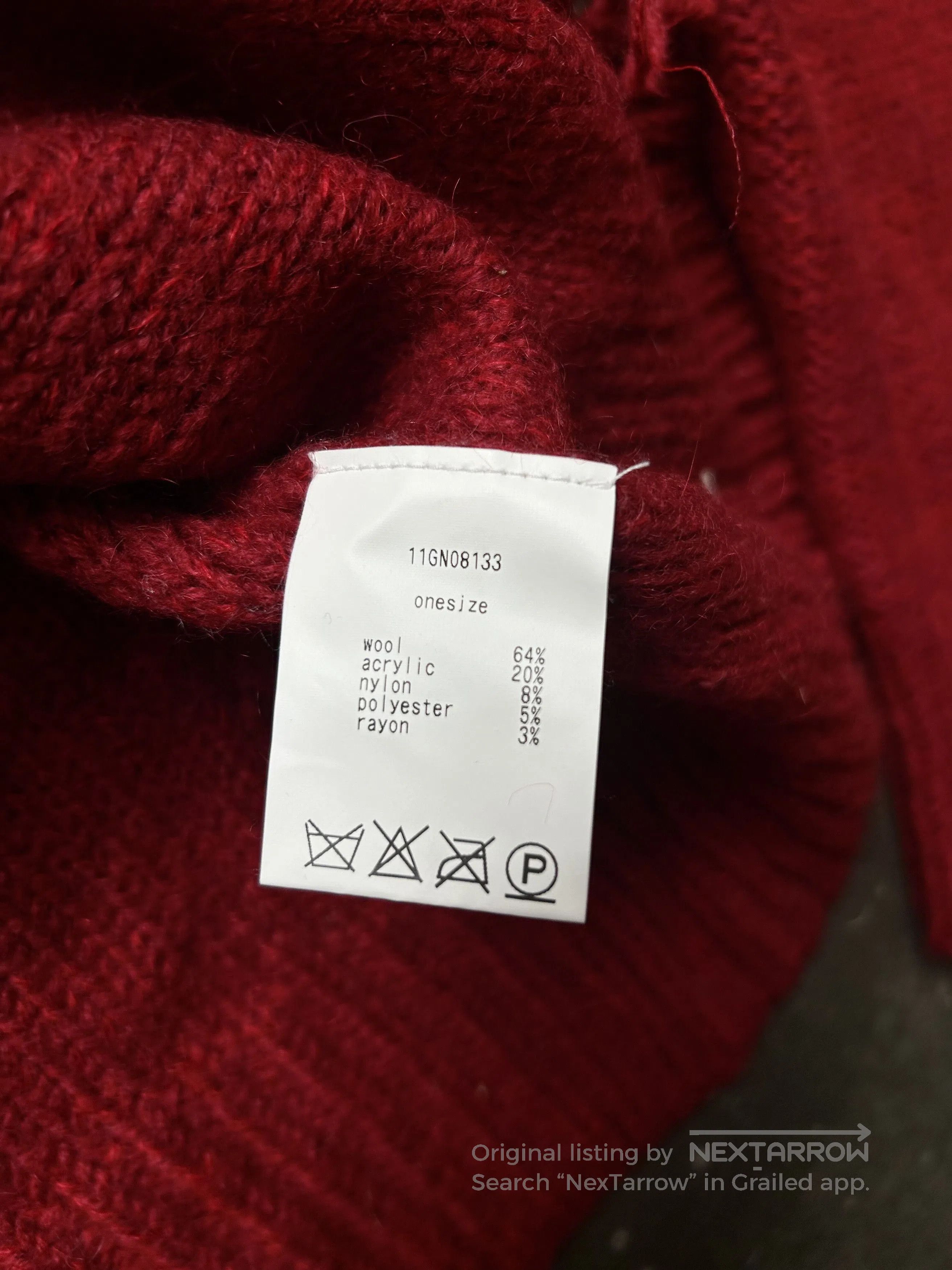 Nozomi Ishiguro red knit distressed long sleeve sweater. Size US M / EU 48-50 / 2 - 8 Thumbnail