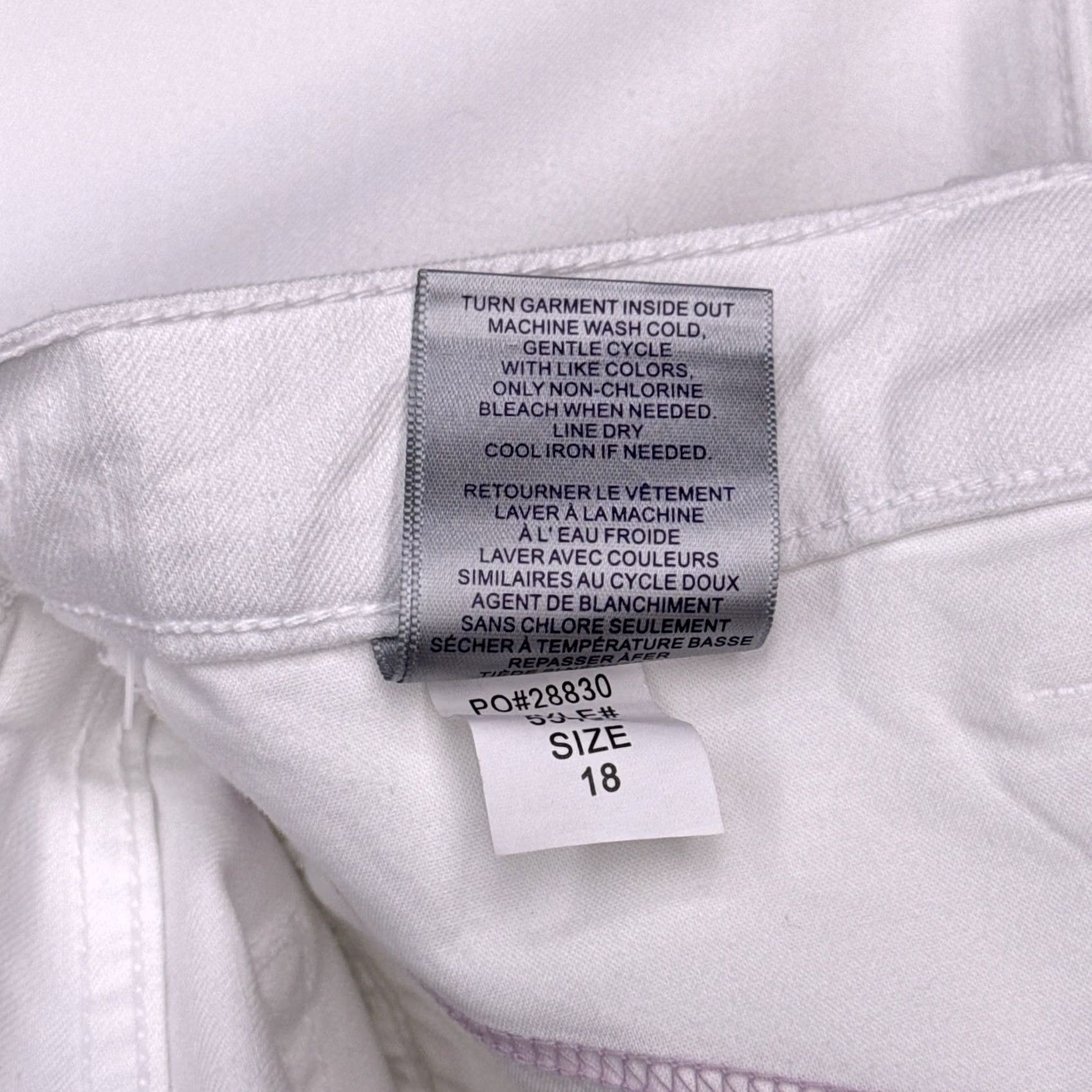 NYDJ NYDJ Straight Jeans 18 White High Rise Stretch New Womens Jeans 5-Pocket Modern Size 40" / US 18 - 7 Thumbnail